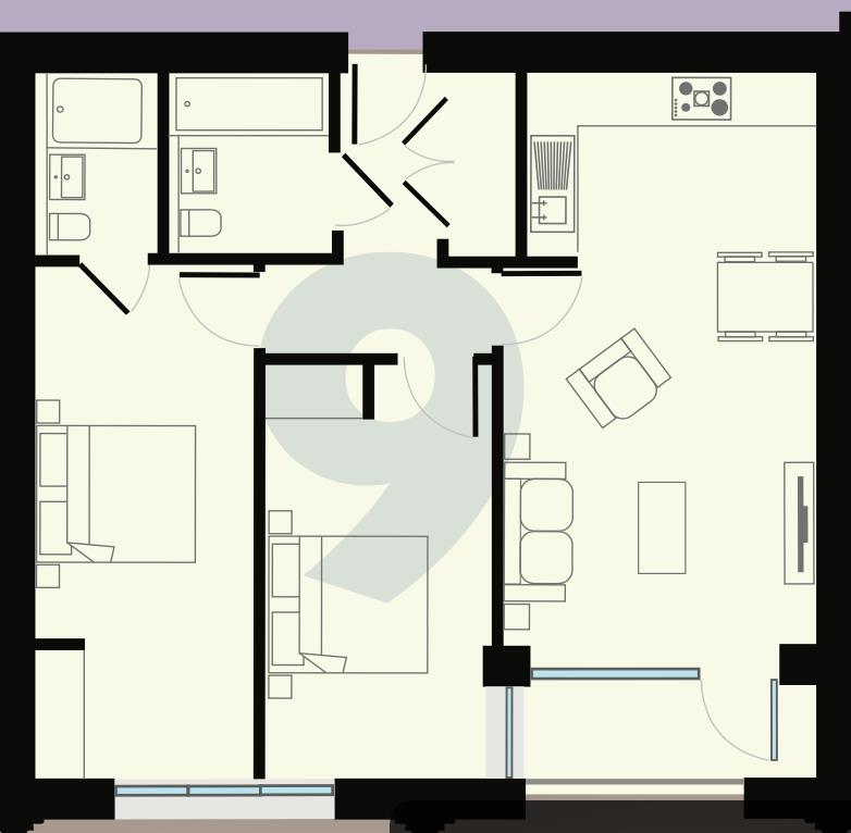 Show Home Handleys Corner, 44-46, Palmerston Road, Southsea floorplan