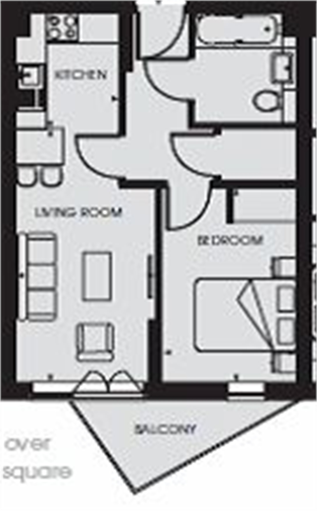 1 Bedrooms Flat to rent in Tennyson Apartments, Saffron Central Square, Croydon, Surrey CR0