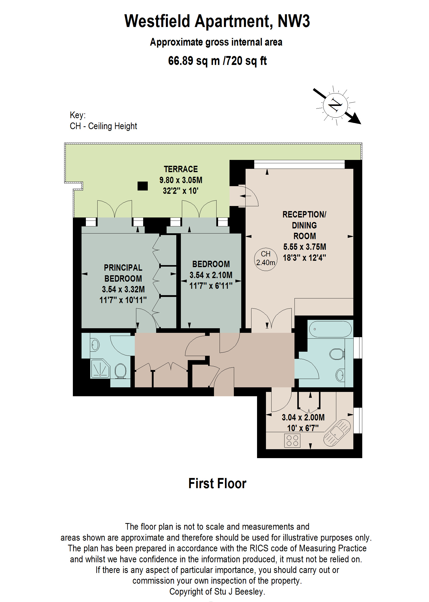 Westfield, 15 Kidderpore Avenue, London NW3, 2 bedroom flat for sale
