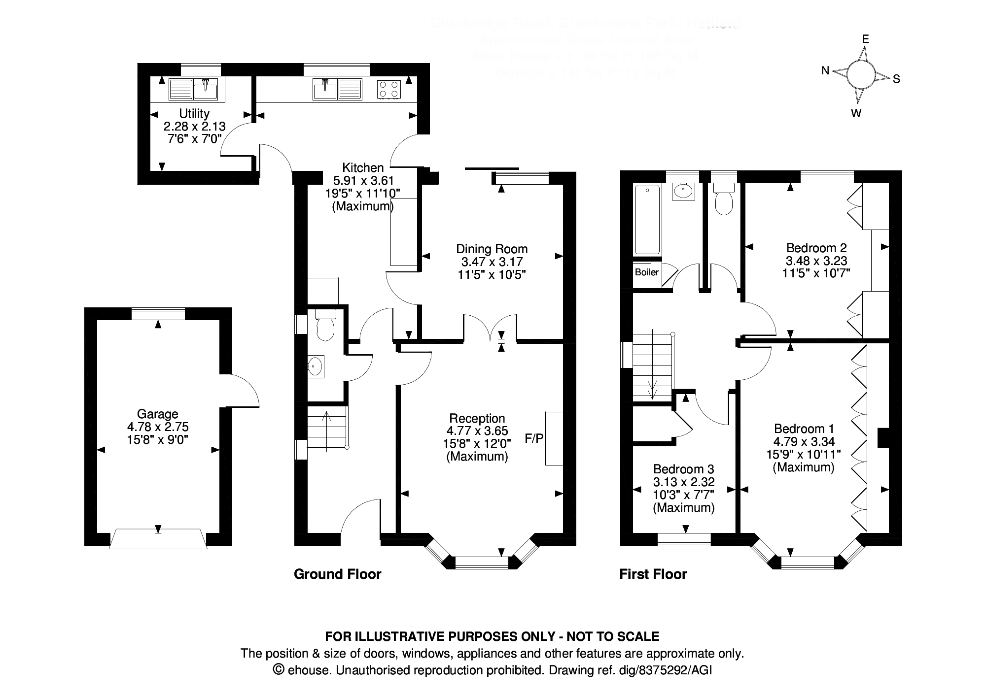 3 Bedrooms Semi-detached house for sale in Bluebridge Road, Brookmans Park, Hatfield AL9