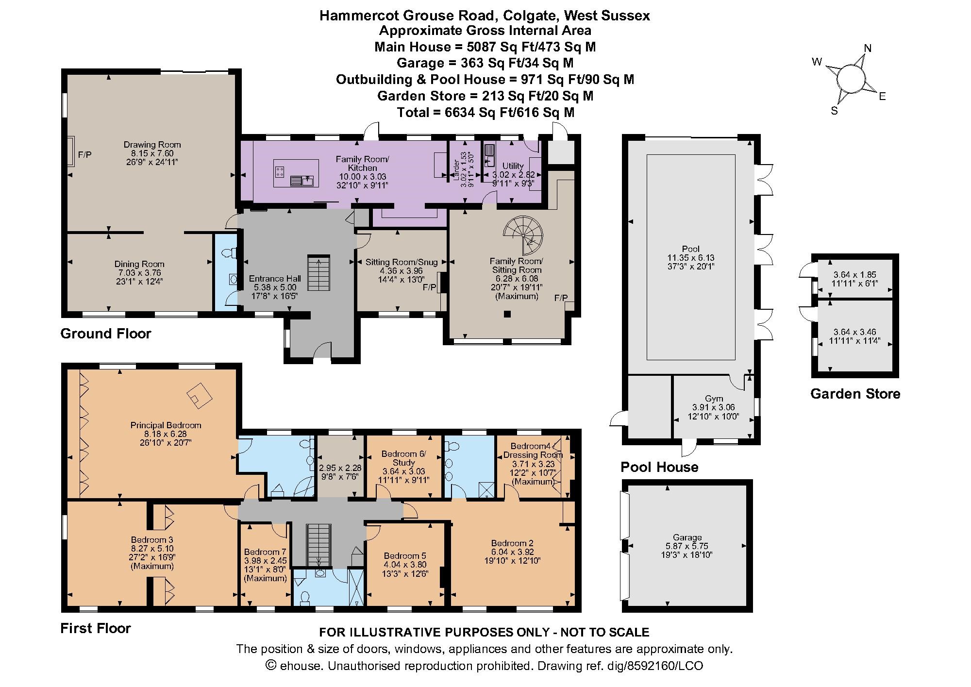 Hammercot,, Grouse Road, Horsham floorplan