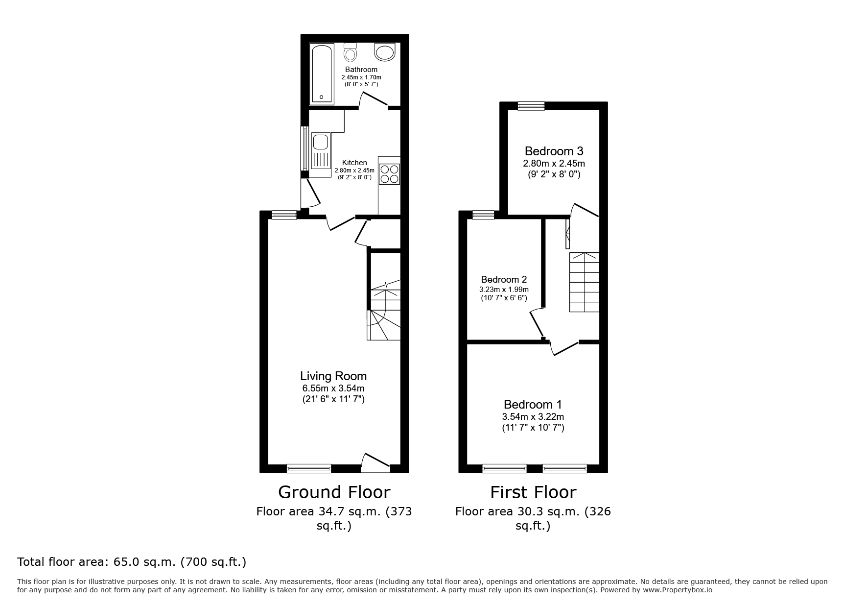 129, Ross Street, Cambridgeshire floorplan