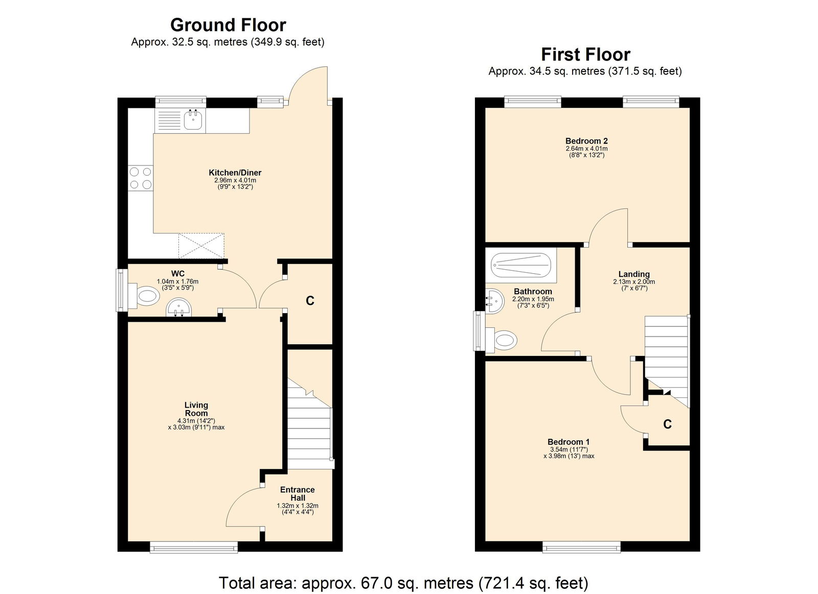 9 Jesmond Close, Skelmersdale floorplan