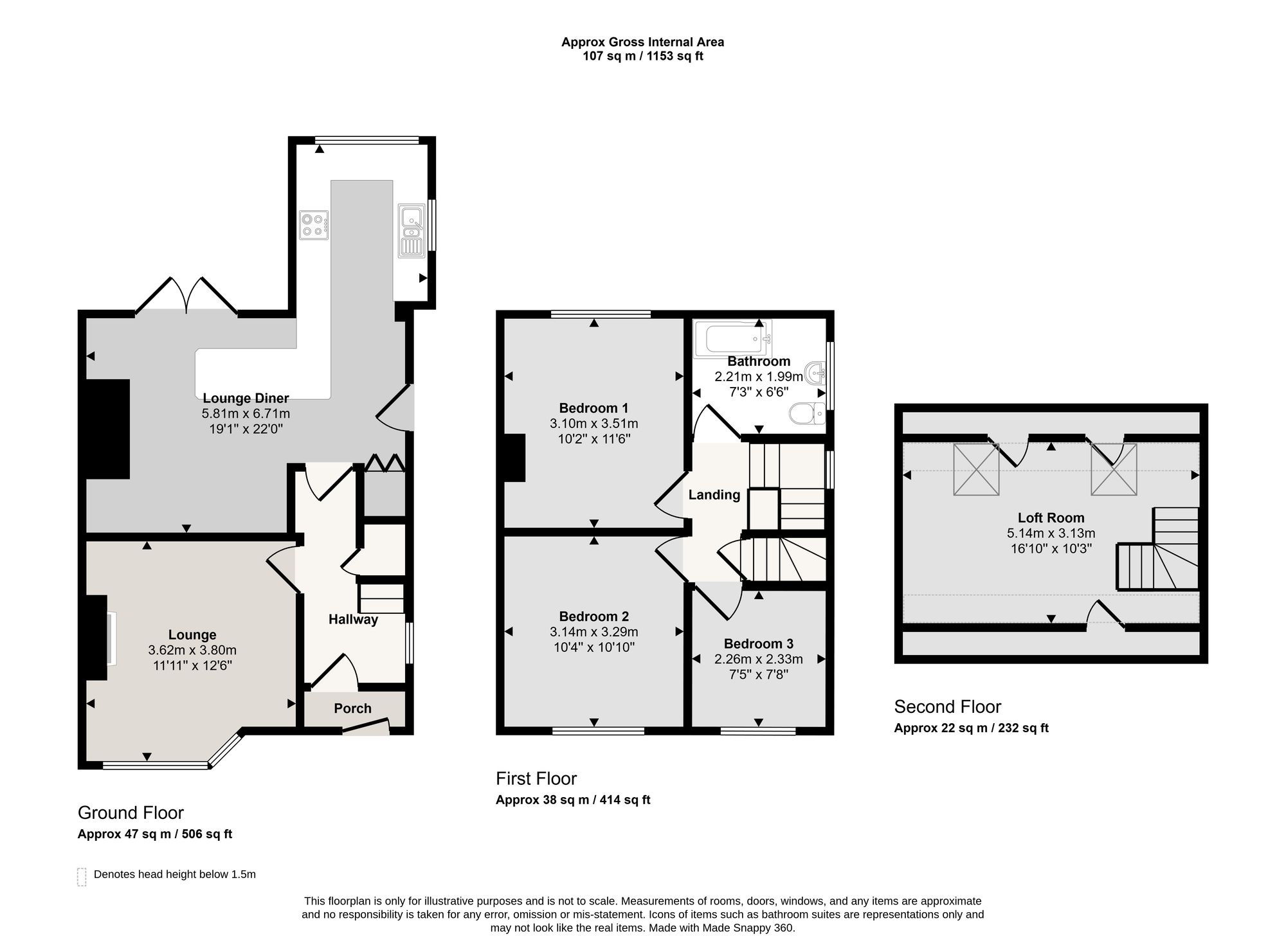 3 School Lane, Manchester floorplan