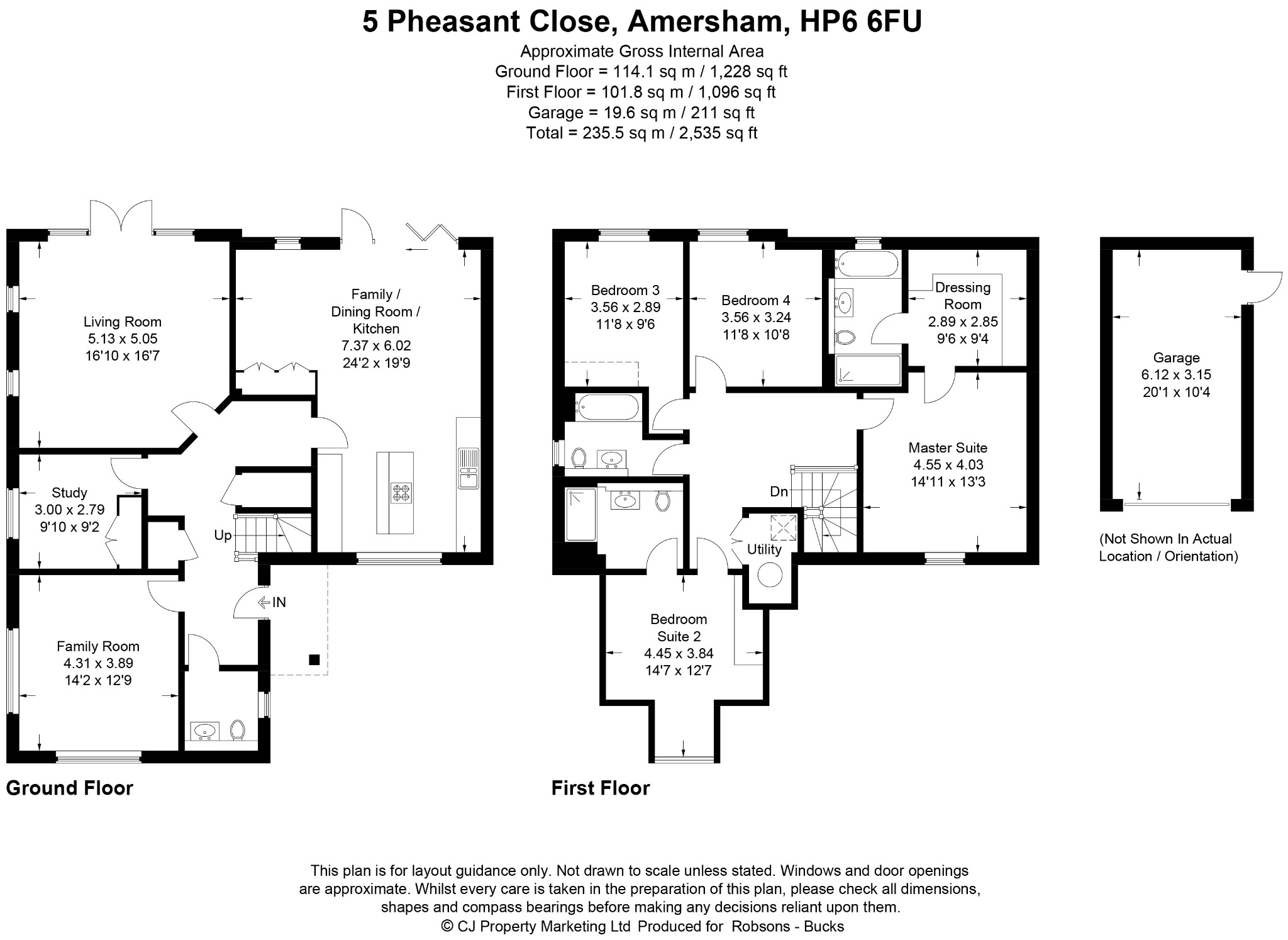 5 Pheasant Close, Amersham floorplan