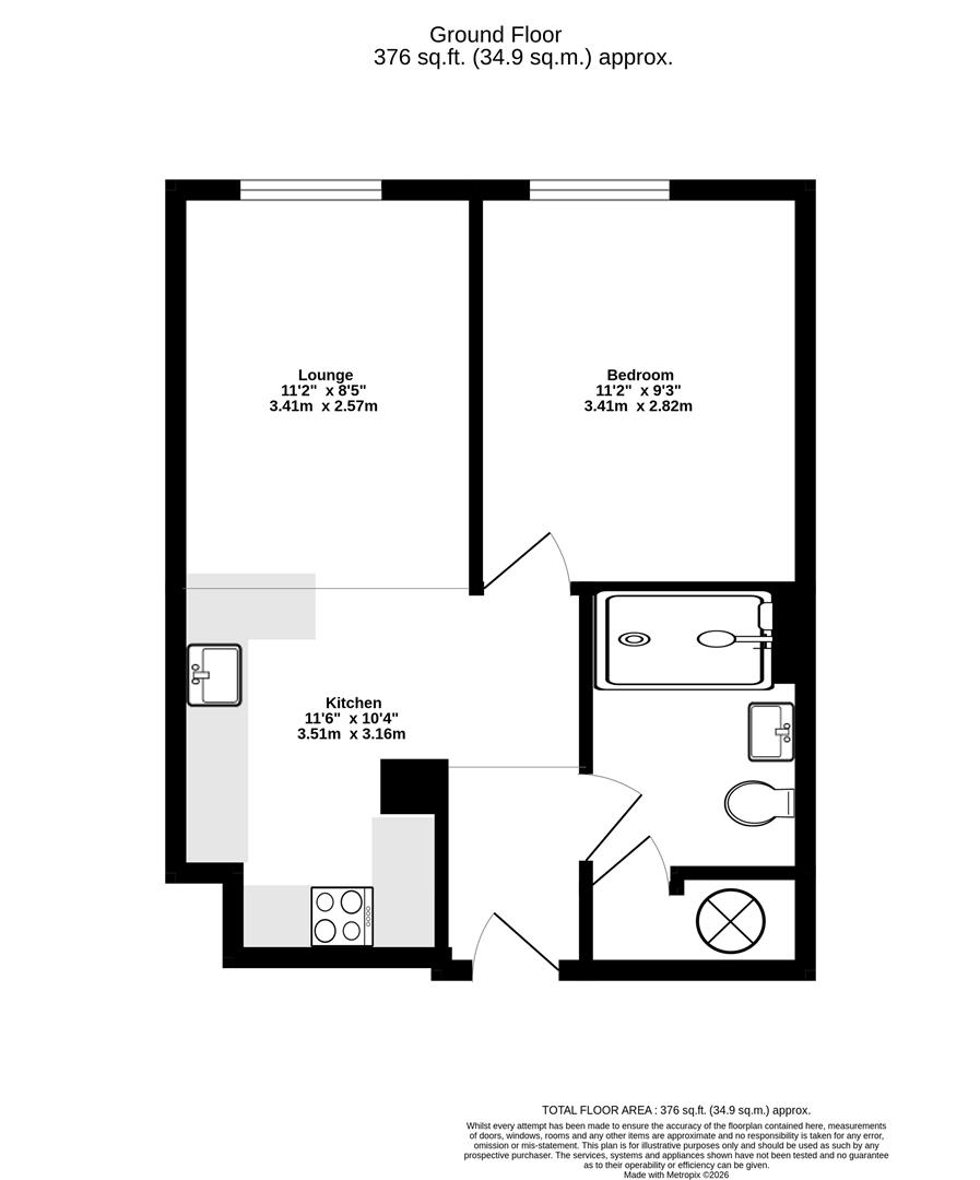 2 Victoria Bar Apartments, Victor Street, York floorplan
