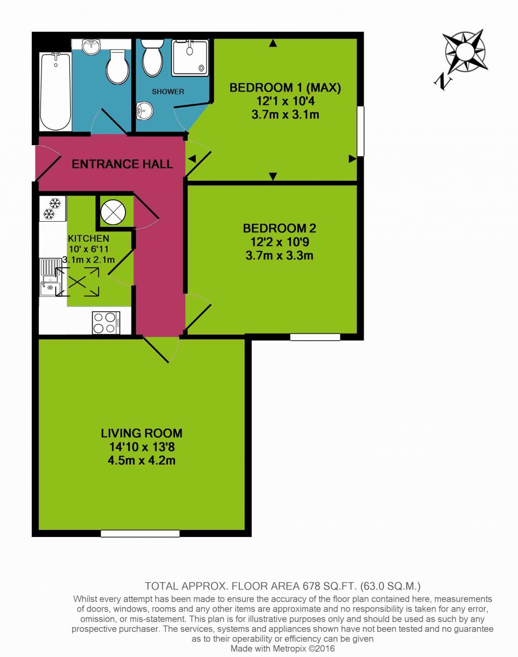 2 Bedrooms Flat to rent in Croydon Road, Reigate RH2