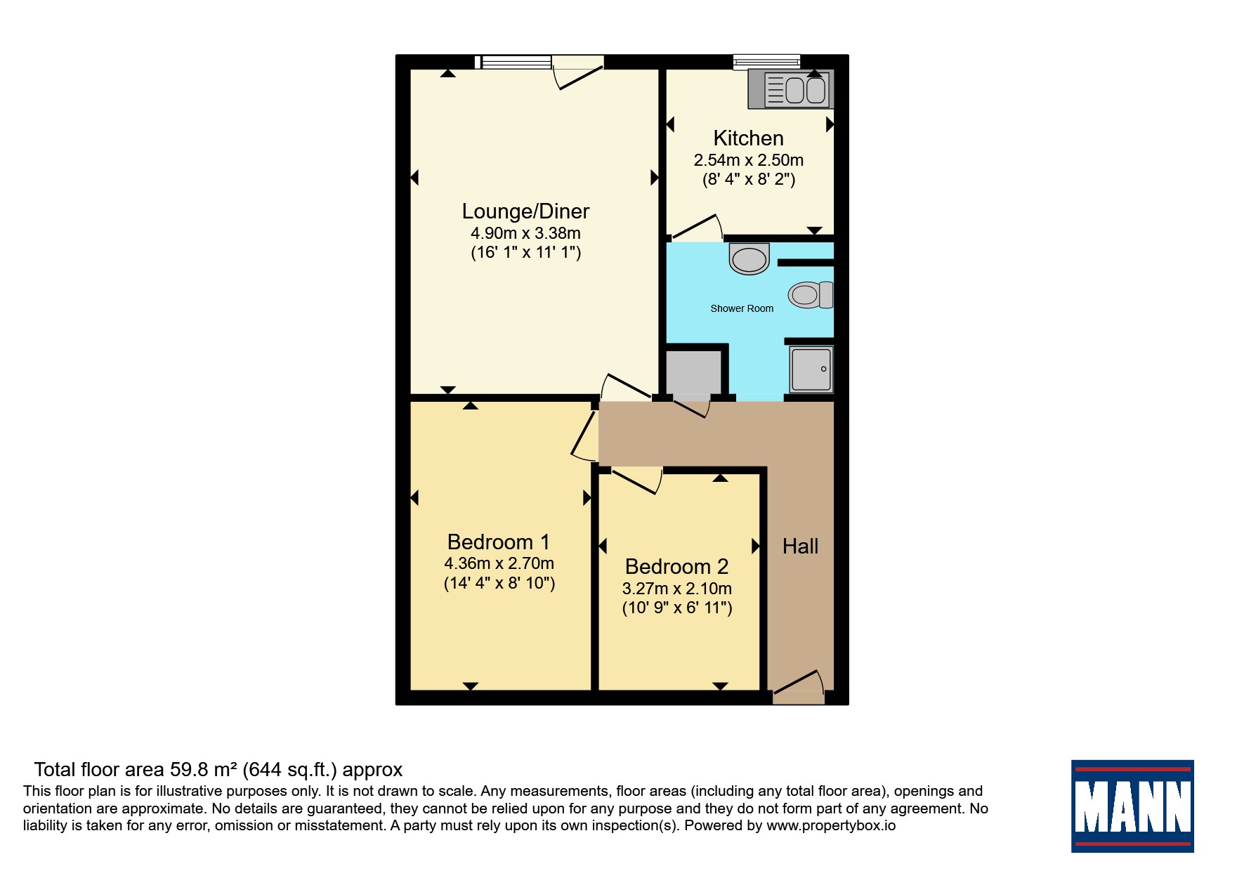 Flat 2, Roberts Court,, Maple Road, London floorplan