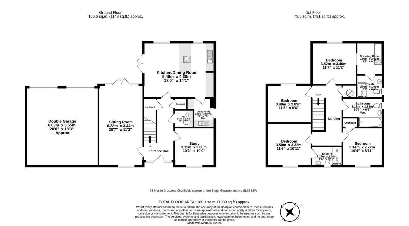 14, Merlin Crescent, Charfield floorplan