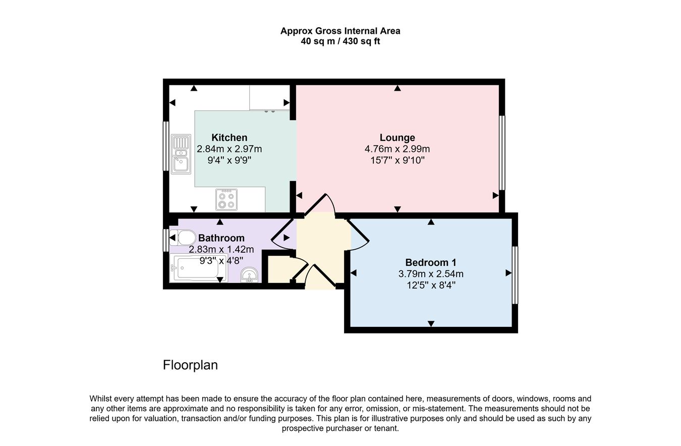 95, Brunswick Court, Swansea floorplan