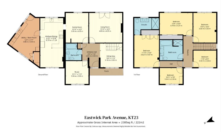 74, Eastwick Park Avenue, Great Bookham floorplan