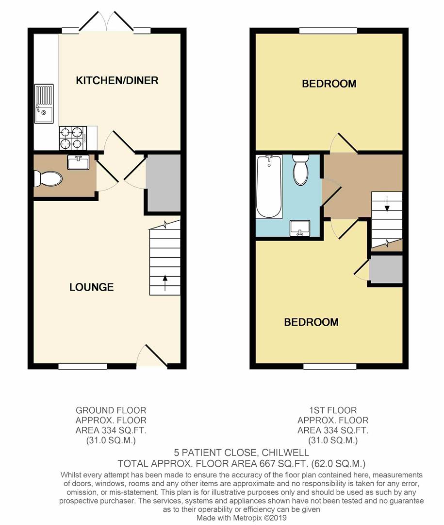 2 Bedrooms Terraced house for sale in Patient Close, Beeston, Nottingham NG9