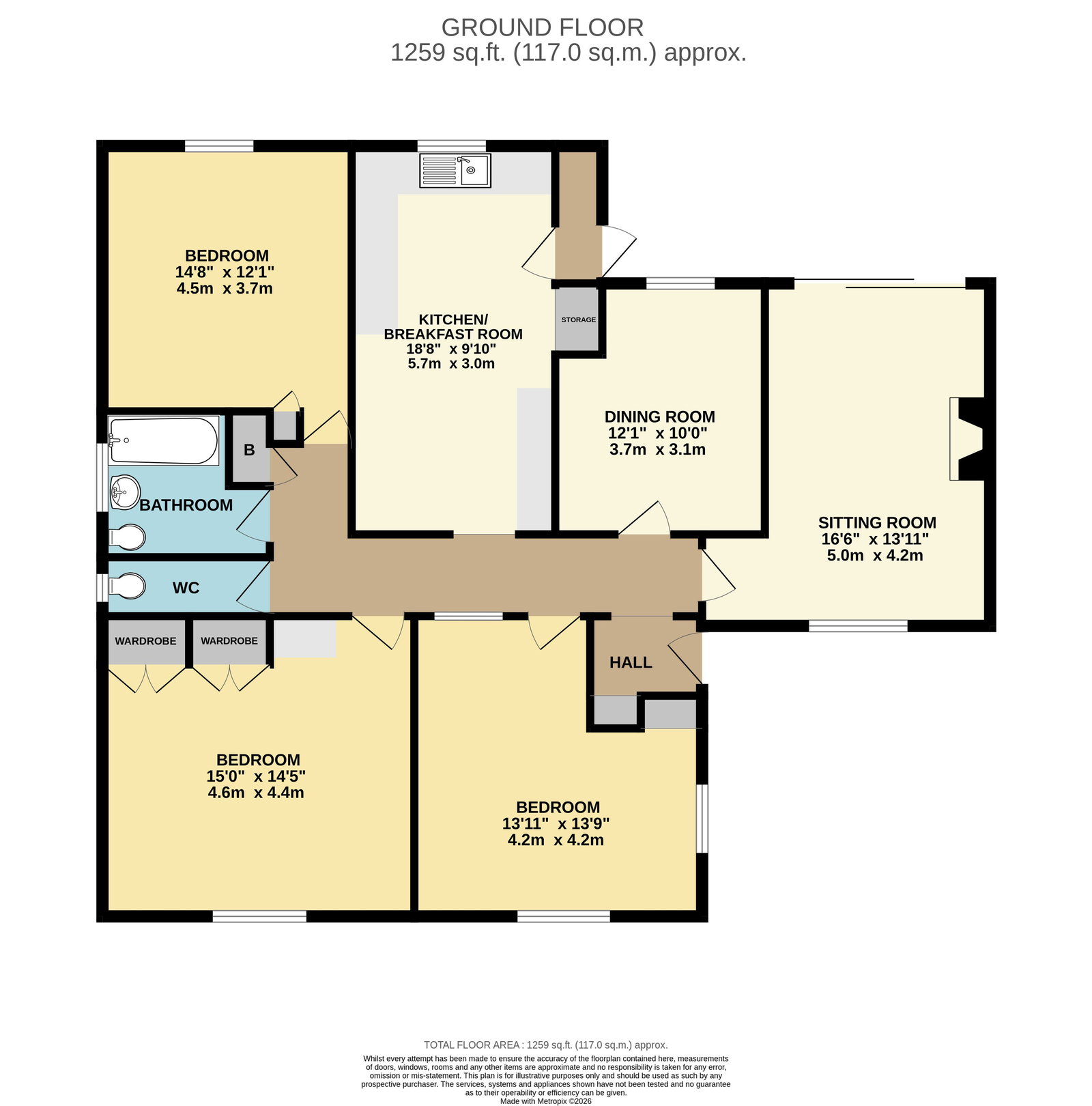 45, Charles Way, Malvern floorplan