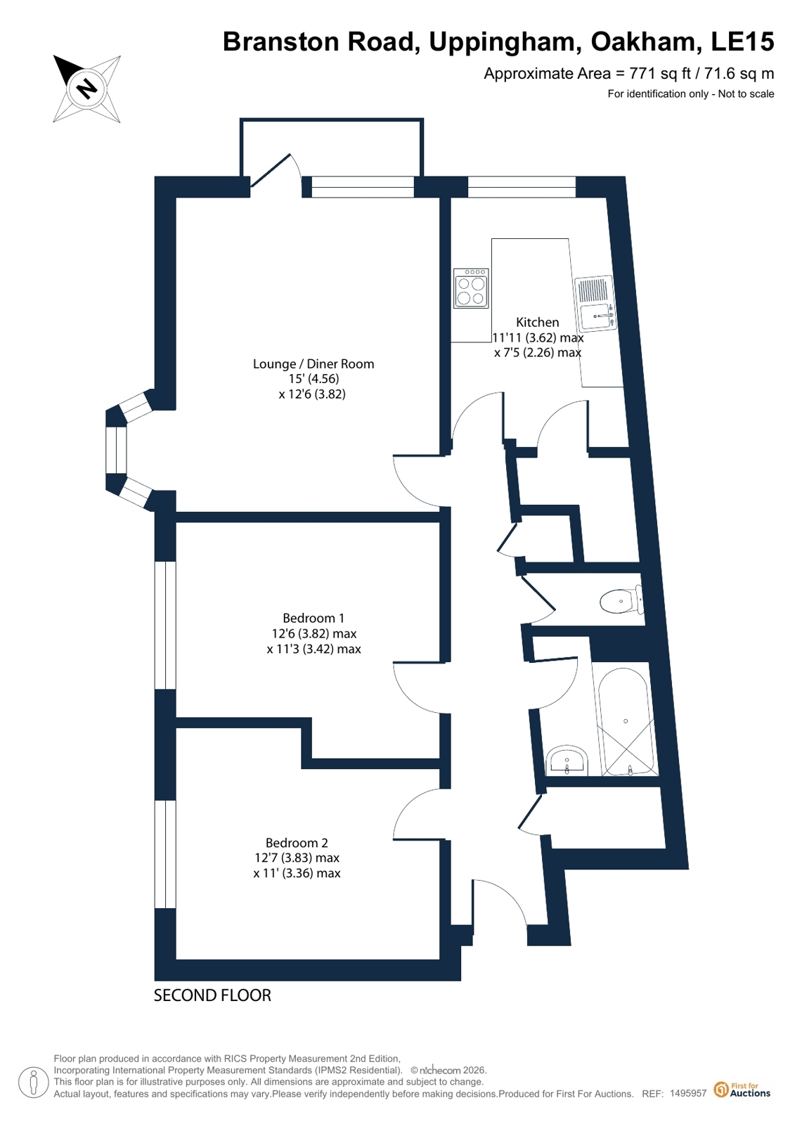 57, Branston Road, Oakham floorplan
