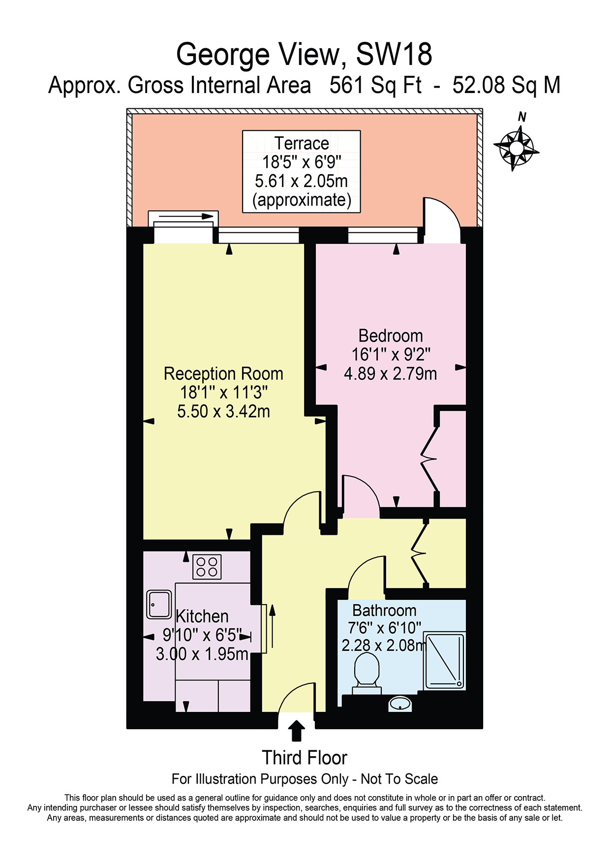 1 Bedrooms Flat to rent in George View, 36 Knaresborough Drive SW18