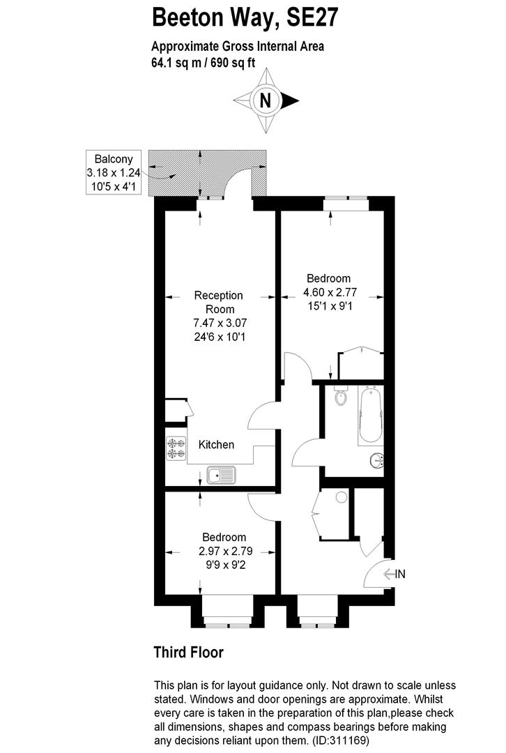 47, Beeton Way, London floorplan