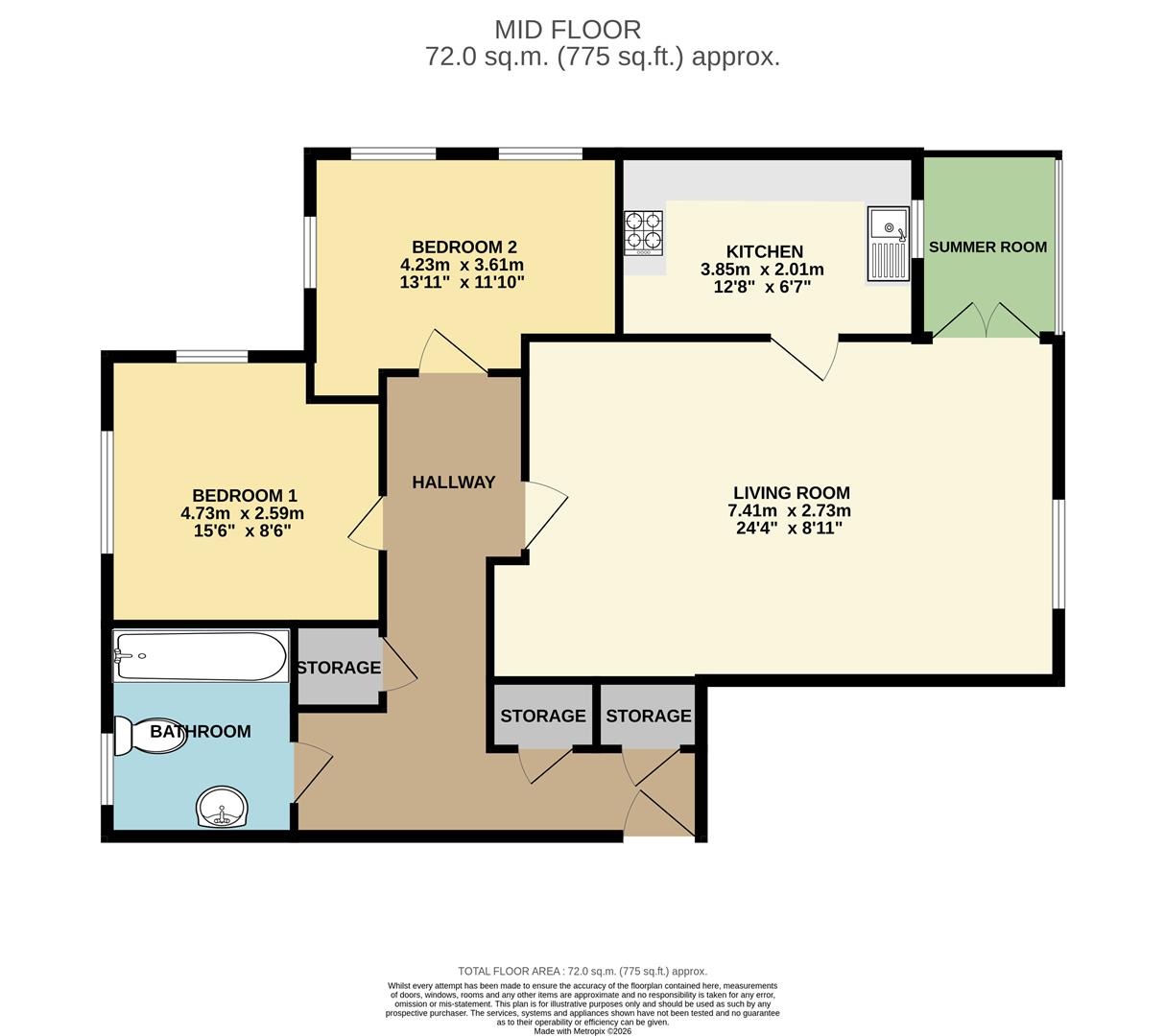 De Havilland Court, Flat 72, Lebus Street, London floorplan