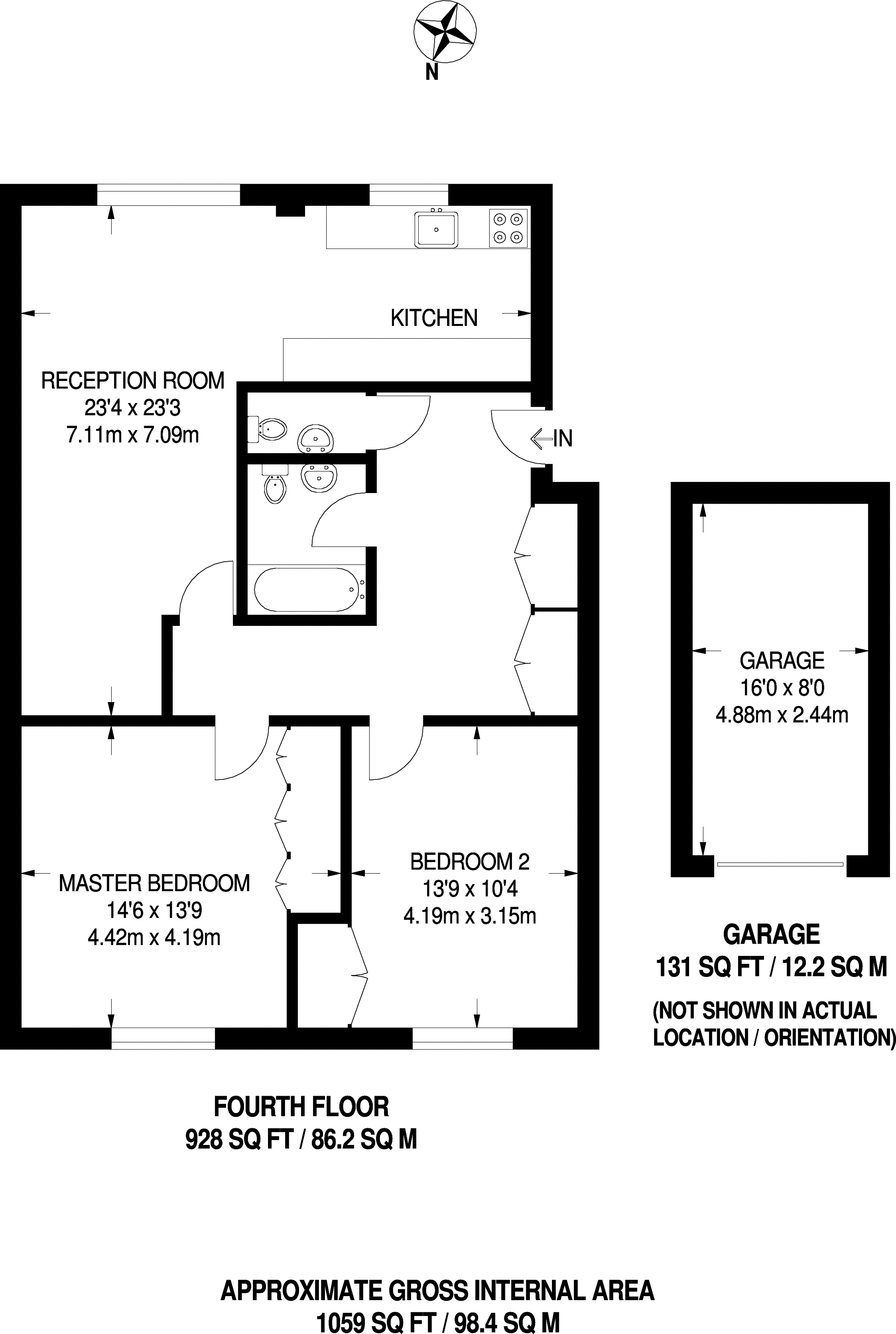 2 Bedrooms Flat to rent in Lawn Road, Guildford GU2
