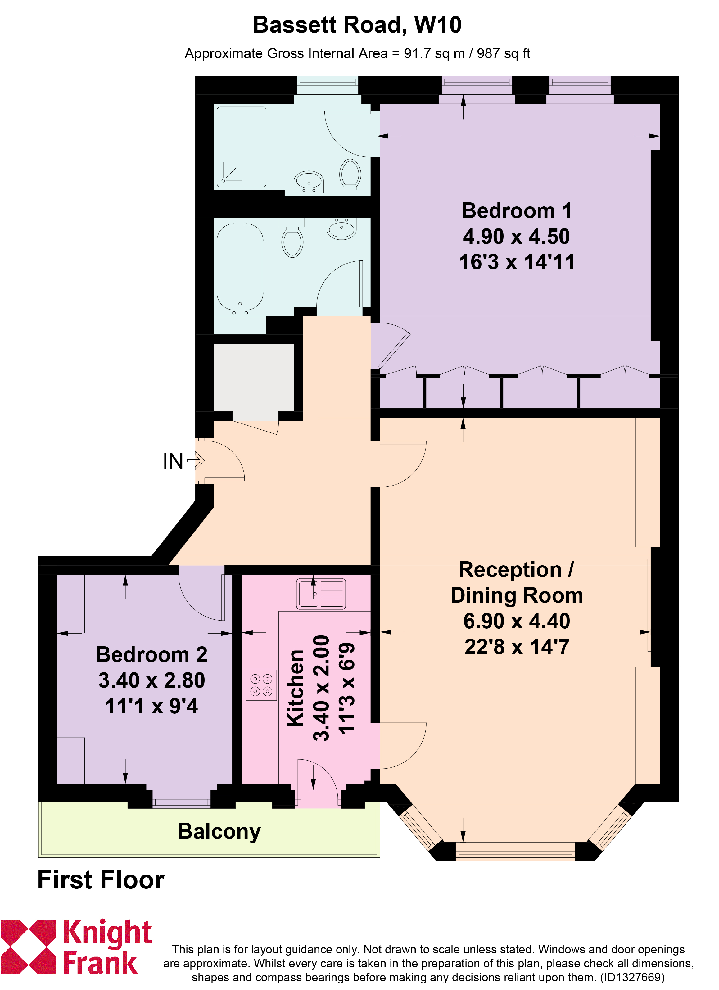 66, Bassett Road, London floorplan