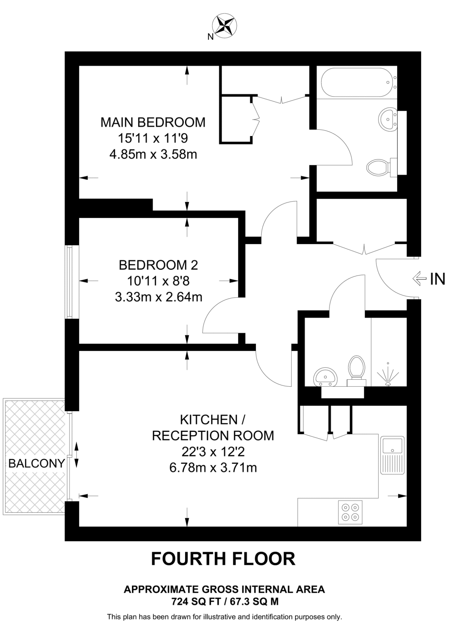Flat 101, Warehouse Court,, No 1 Street, Woolwich floorplan