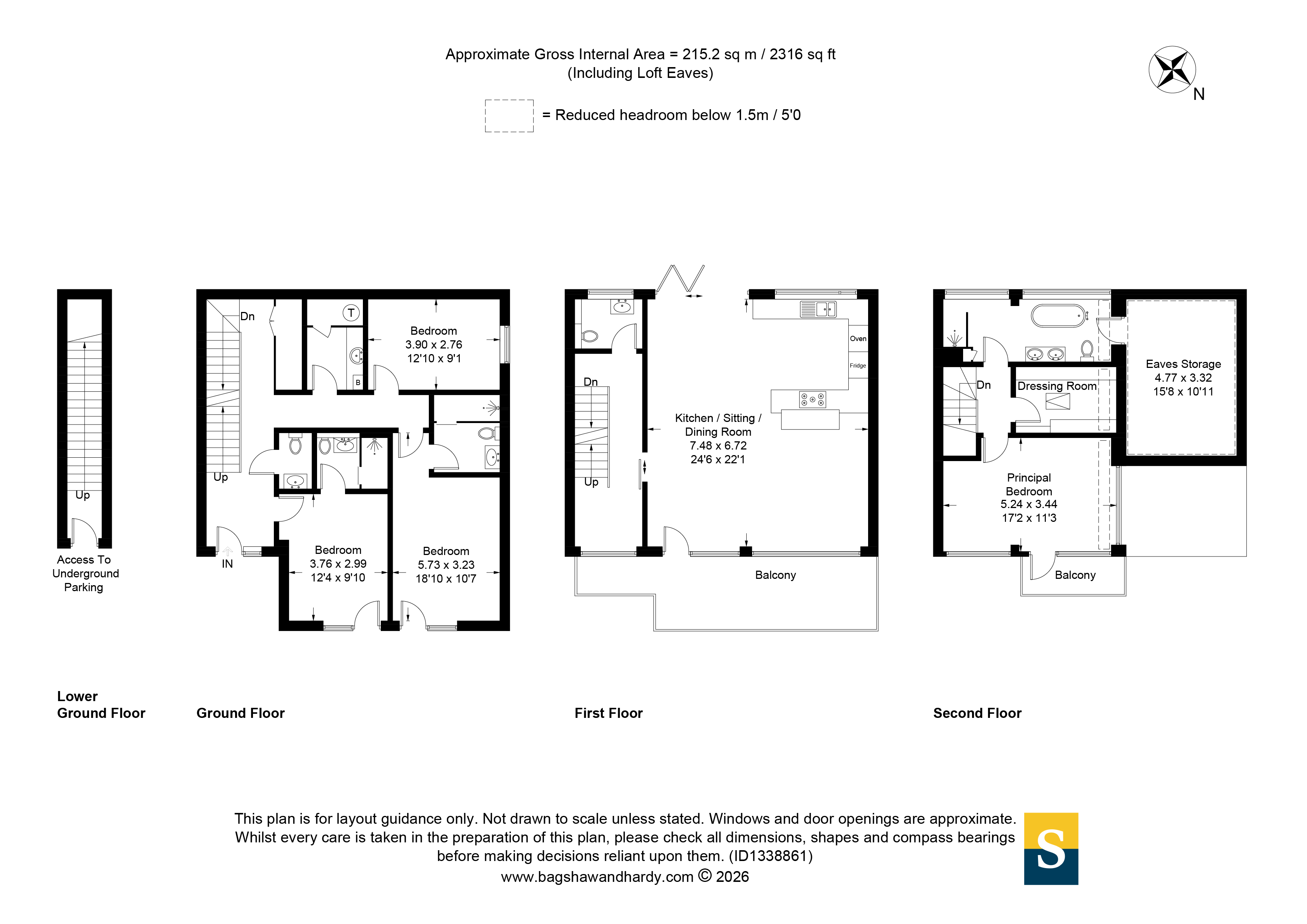 2 Bronlei Woods,, Birtley Road, Guildford floorplan