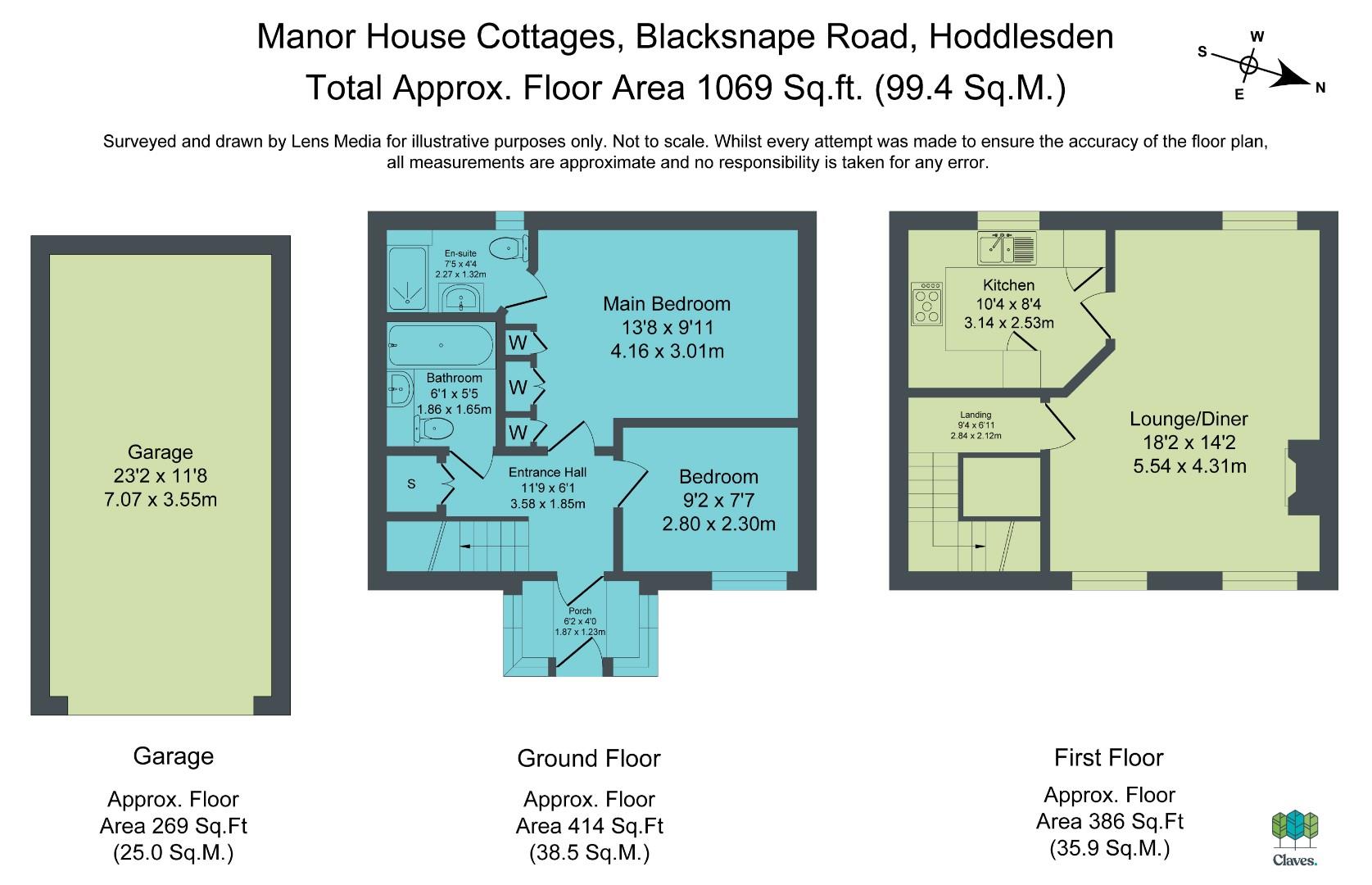 3 Manor House Cottages, Blacksnape Road, Darwen floorplan