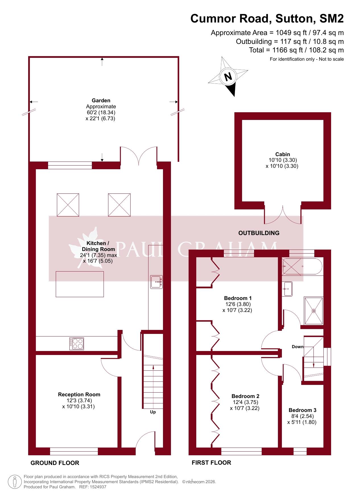 16, Cumnor Road, Sutton floorplan