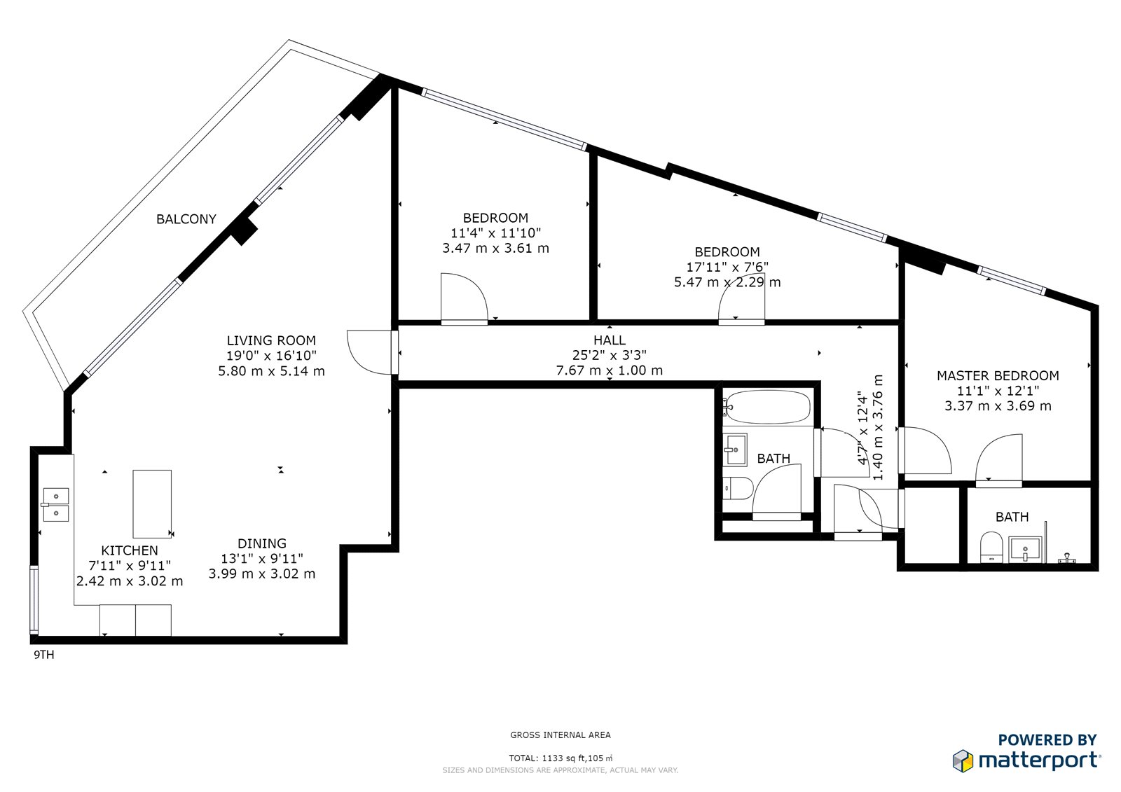 3 Bedrooms Flat to rent in Cityview Point, London E14