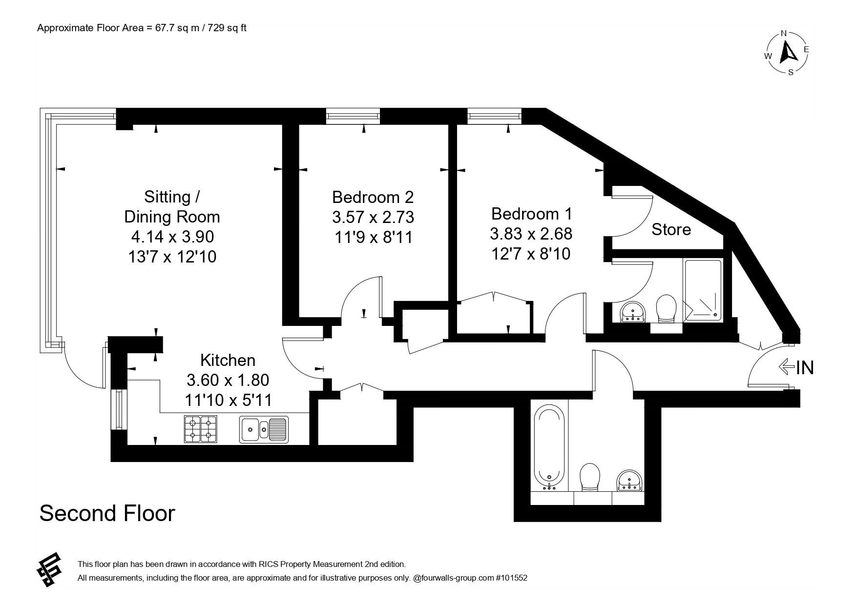 Mermaid House, Cross Street, Portsmouth floorplan