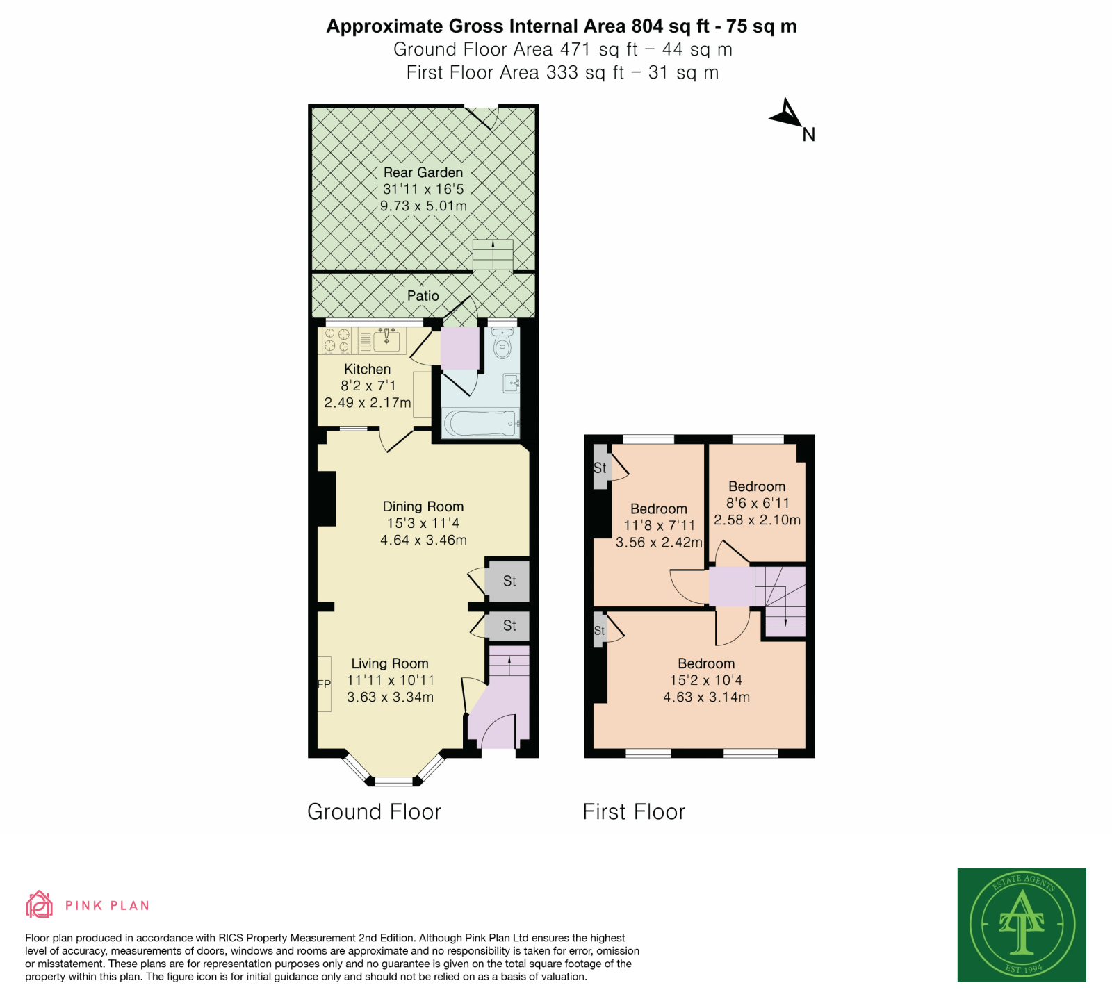 12 Park Road, London floorplan