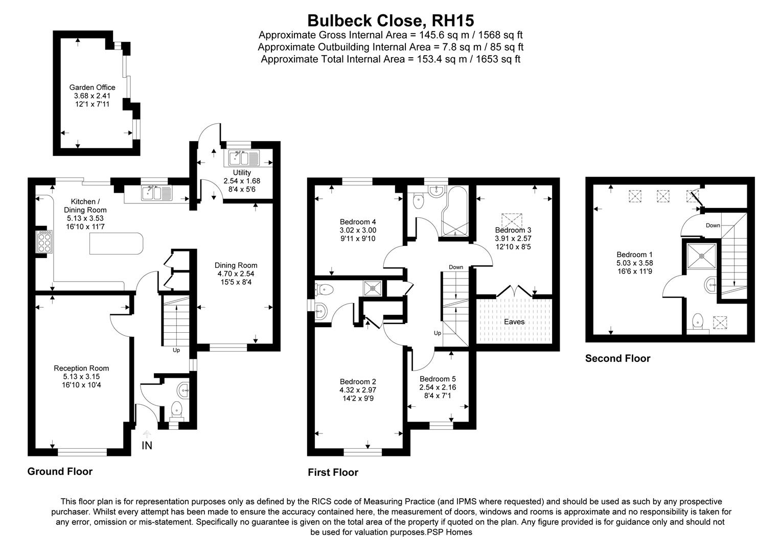 4, Bulbeck Close, Burgess Hill floorplan