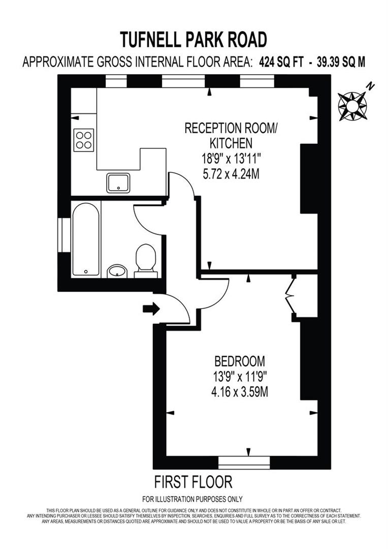 Flat B, 65, Tufnell Park Road, London floorplan