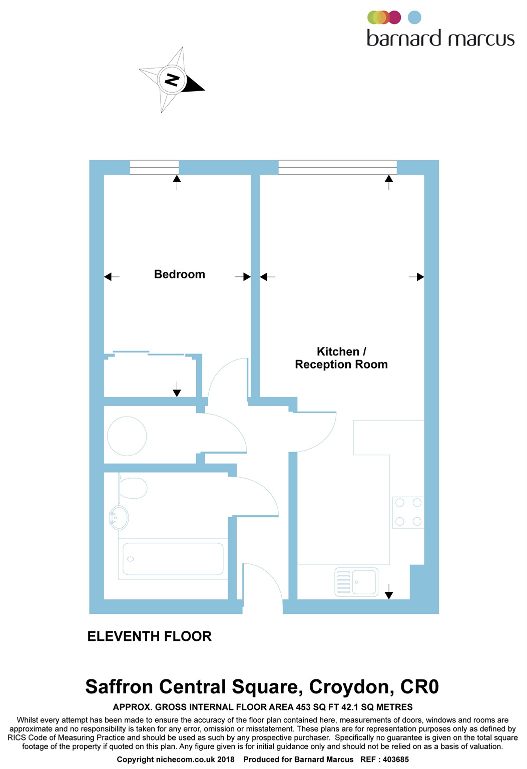 1 Bedrooms Flat for sale in Pinnacle Apartments, Saffron Central Square, Croydon CR0