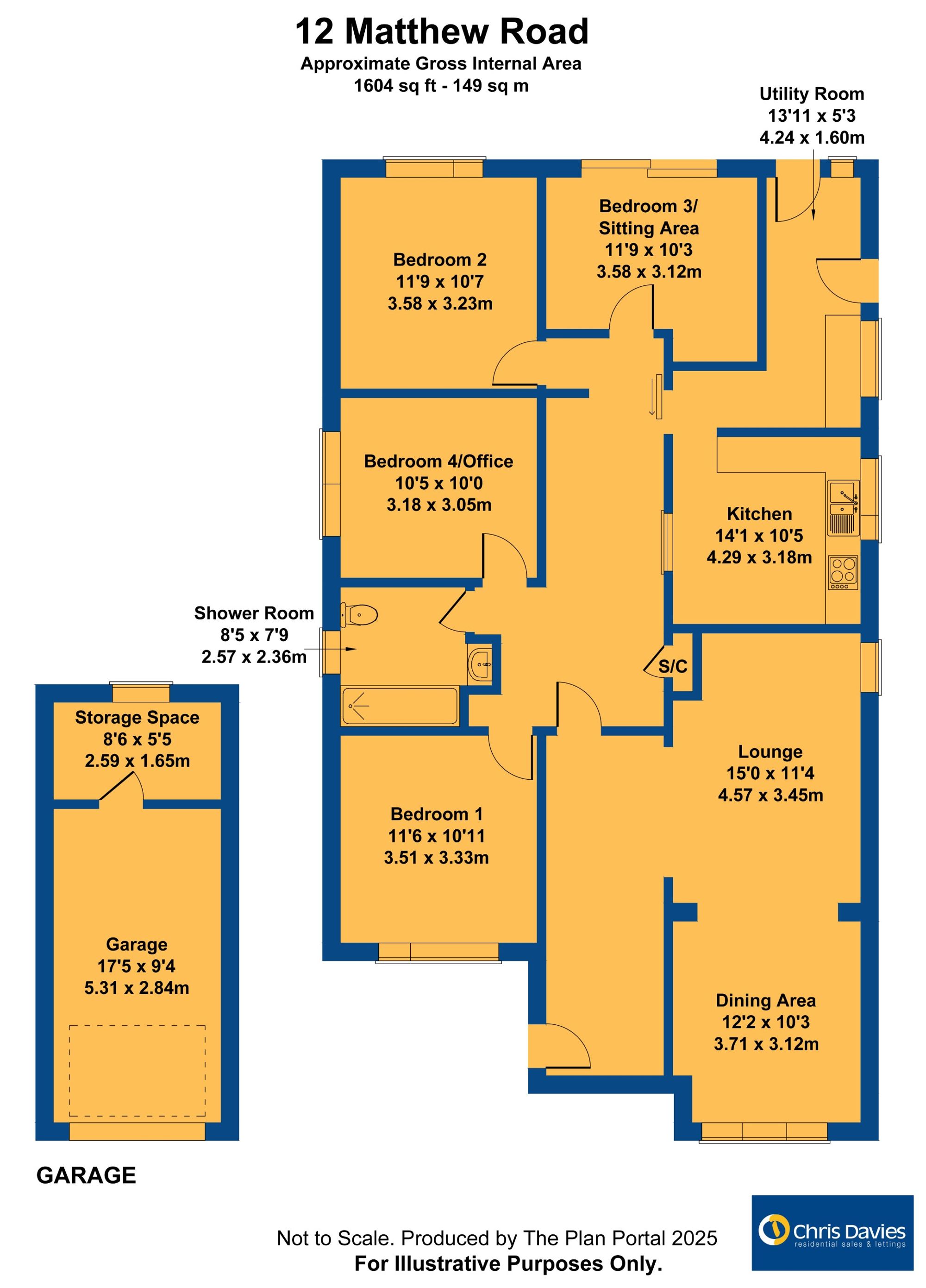 12 Matthew Road, Barry floorplan