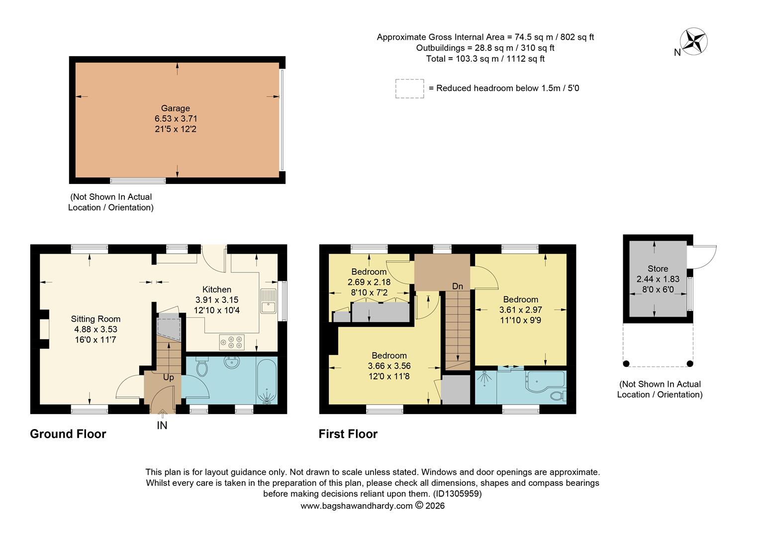 6 West View Cottages, Tandridge Lane, Oxted floorplan