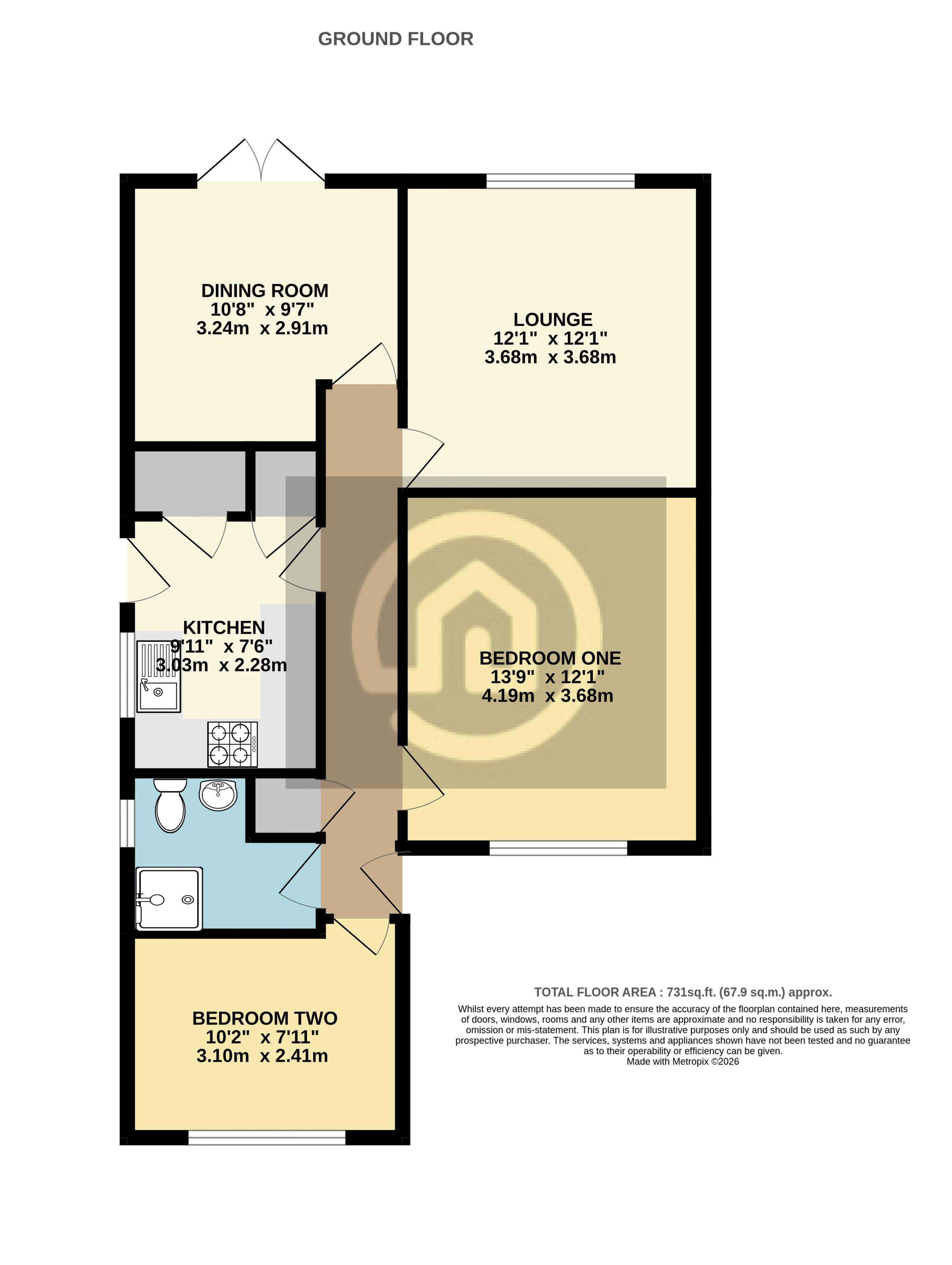 46, Belvoir Walk, Bedford floorplan