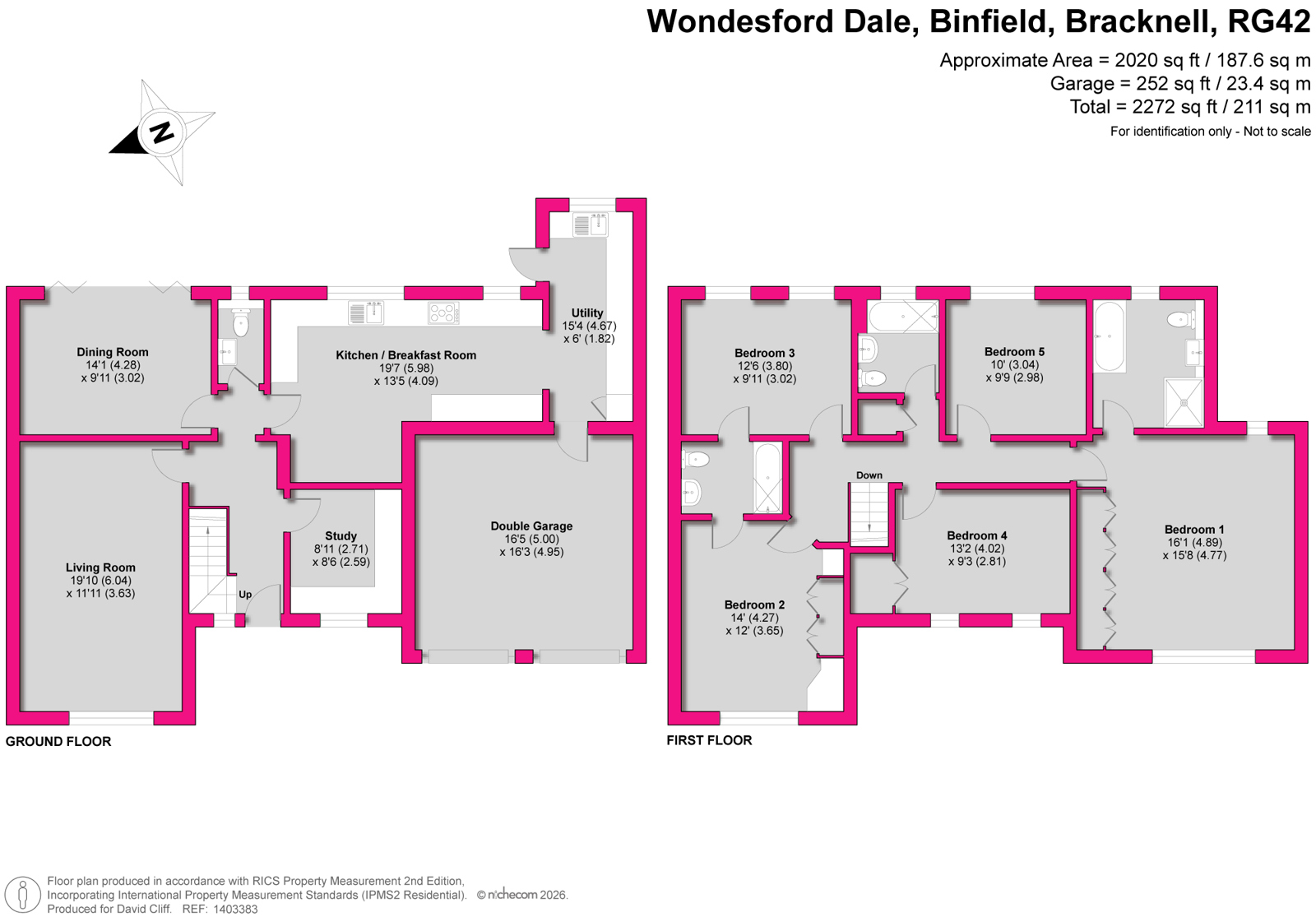 Wondesford Dale, Binfield, Bracknell, Berkshire, RG42 floorplan
