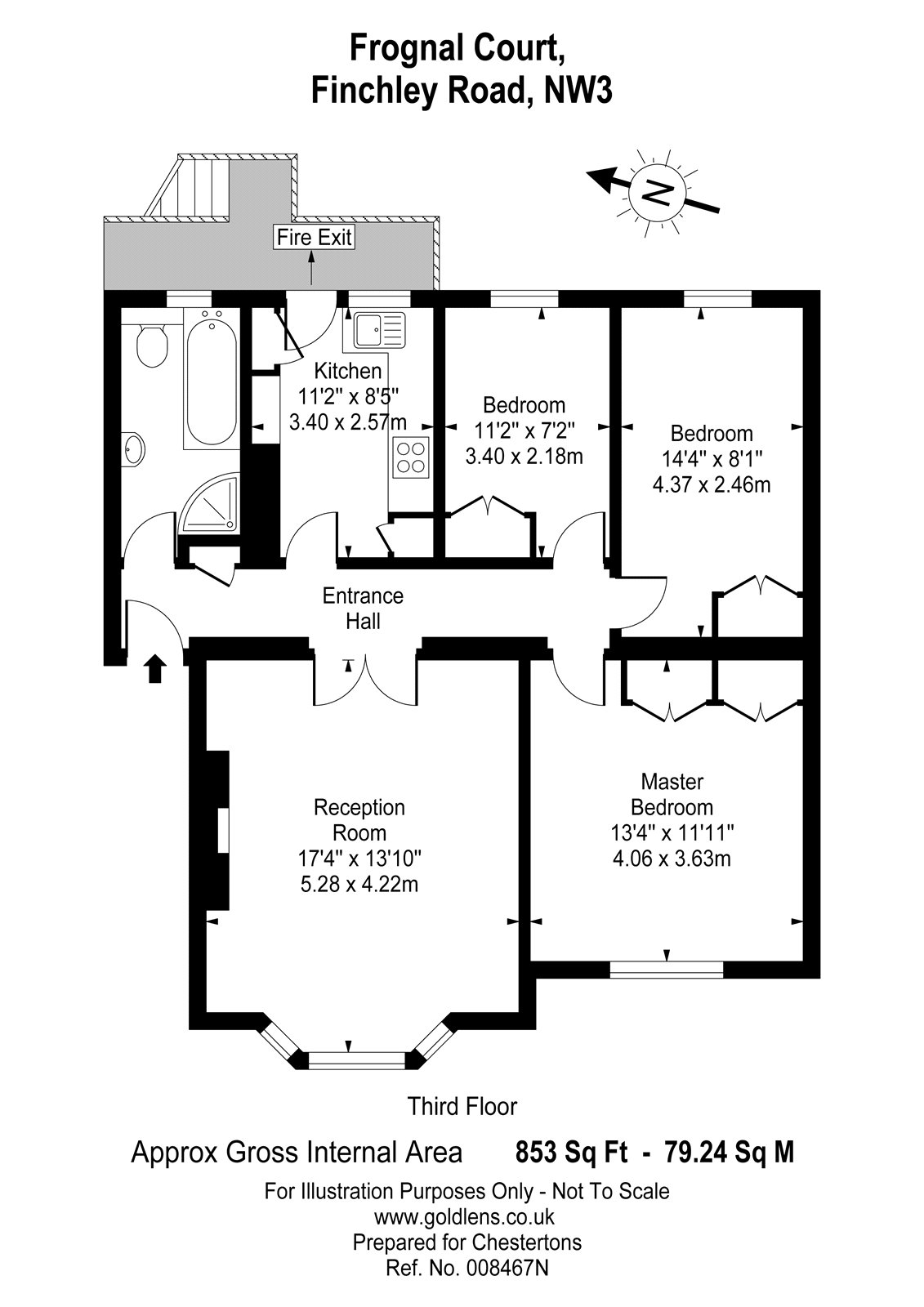 3 Bedrooms Flat to rent in Frognal Court, Finchley Road, London NW3