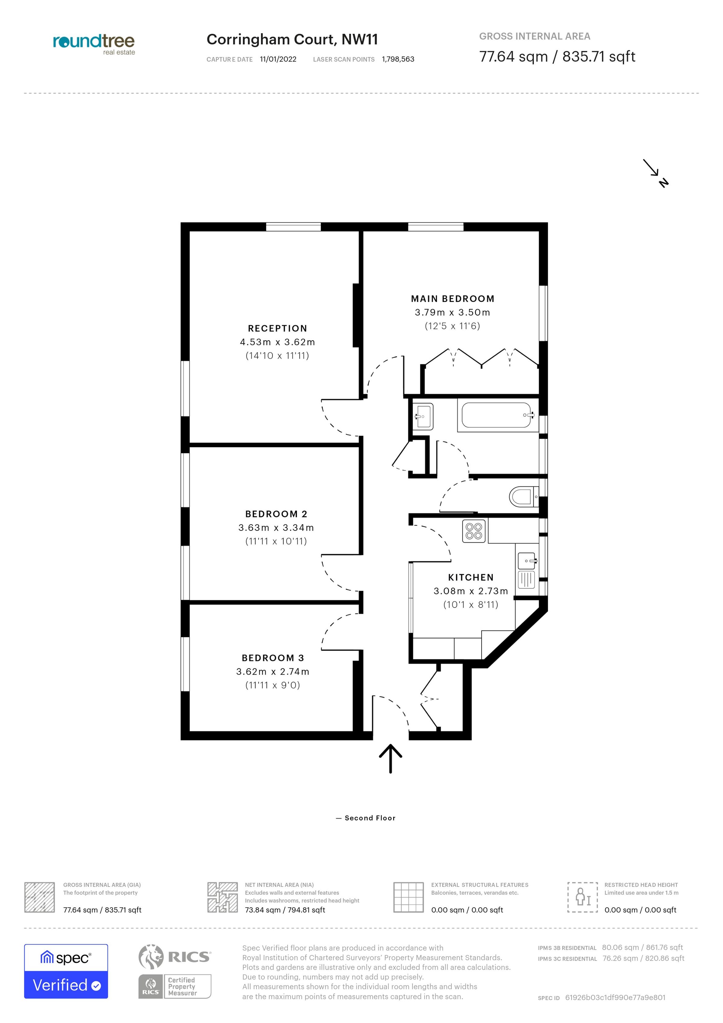Corringham Road, London NW11, 3 bedroom flat for sale 60856279