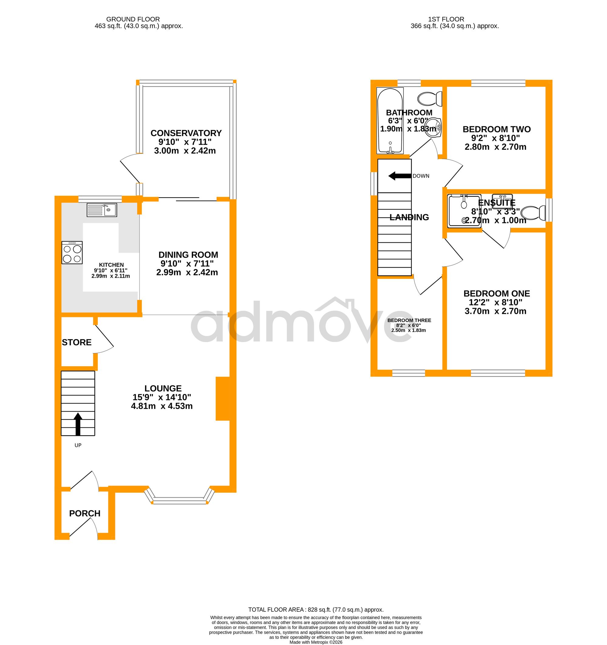 15 Mottram Close, Warrington floorplan