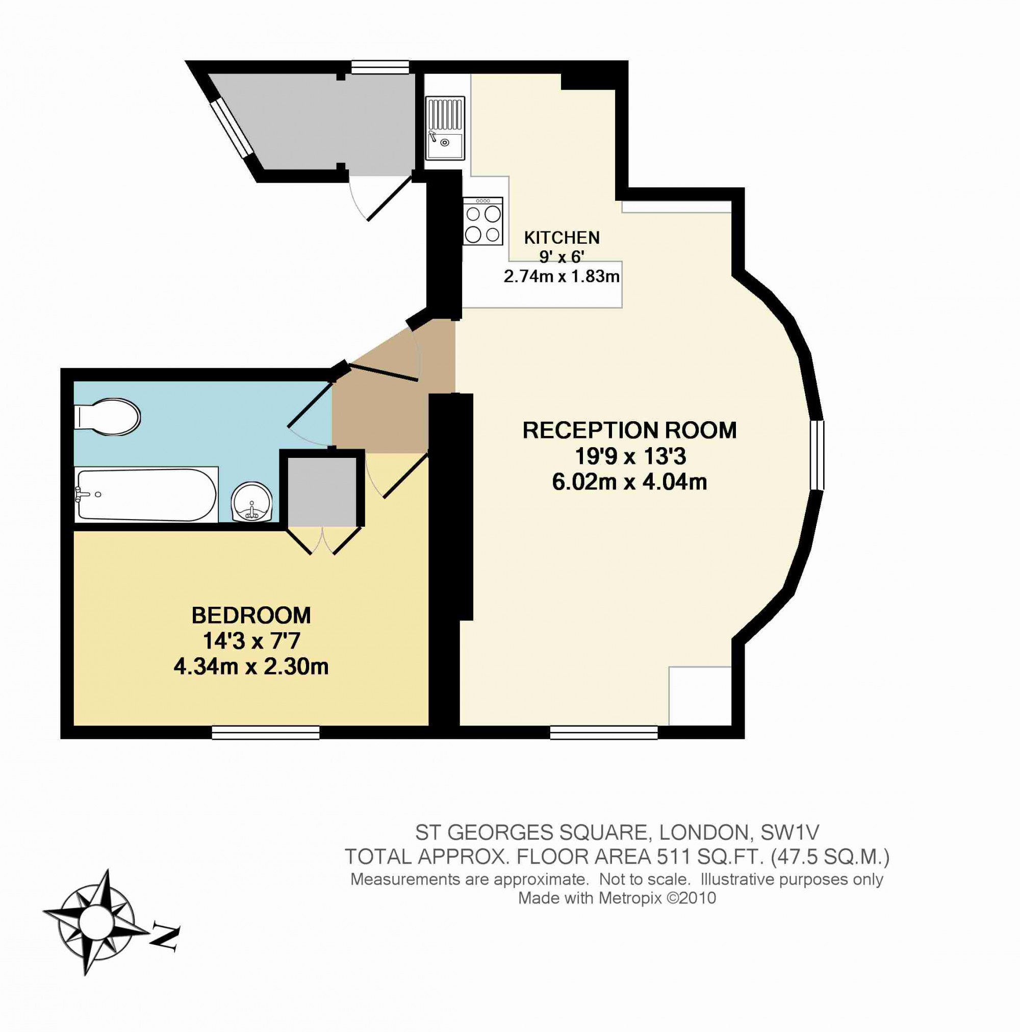 1 Bedrooms Terraced house to rent in St. Georges Square, London SW1V