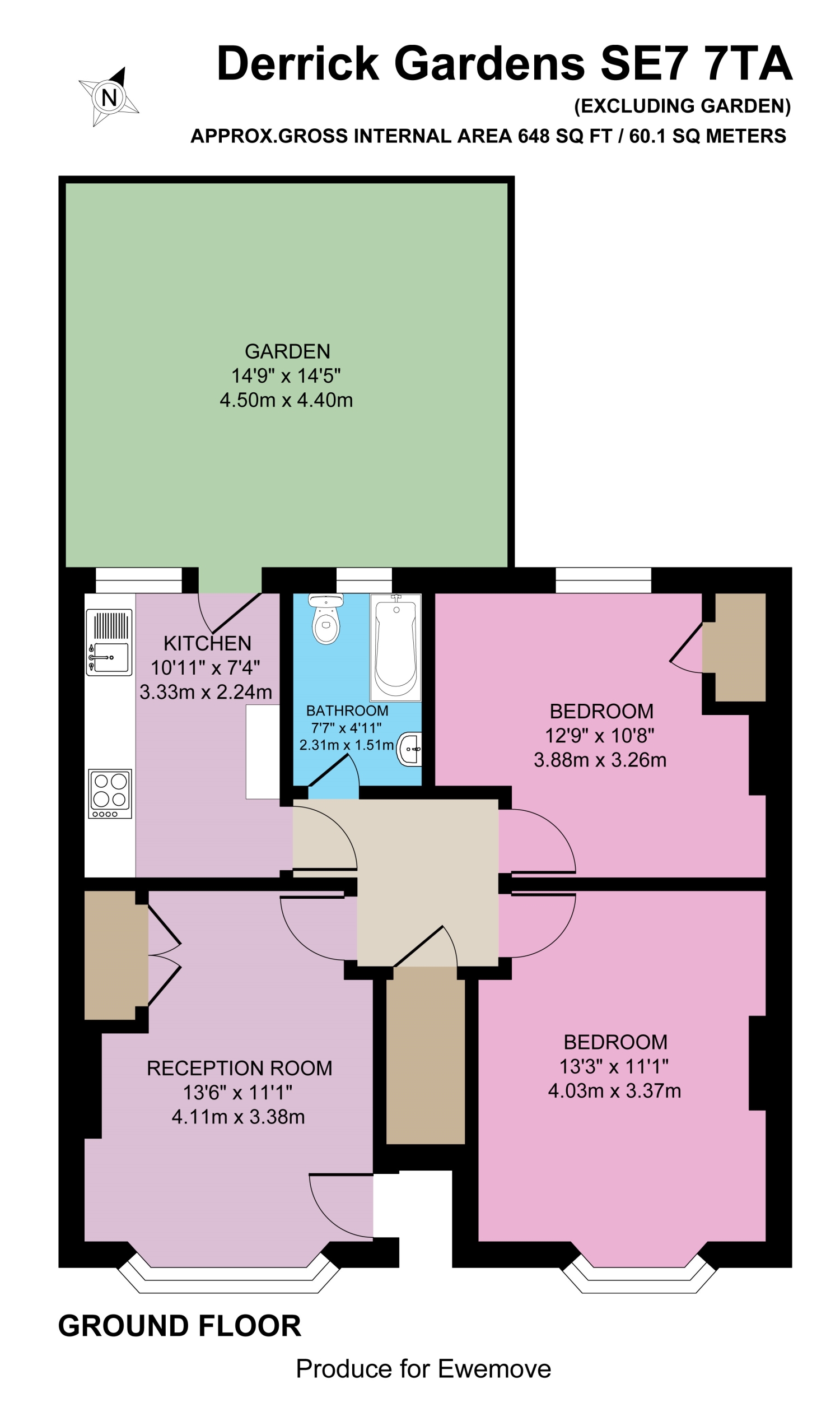 11, Derrick Gardens, London floorplan