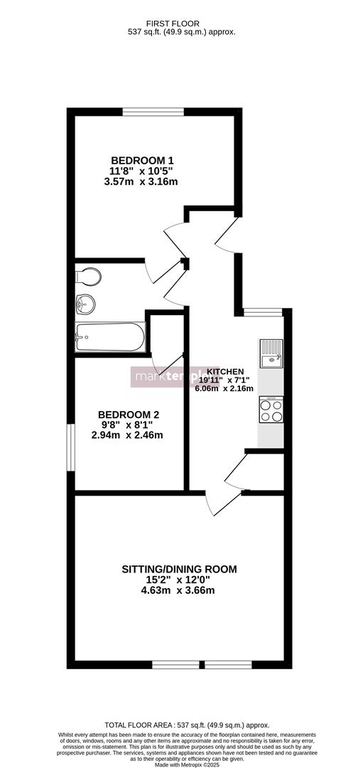 Flat 4, 6-8, Strode Road, Clevedon floorplan