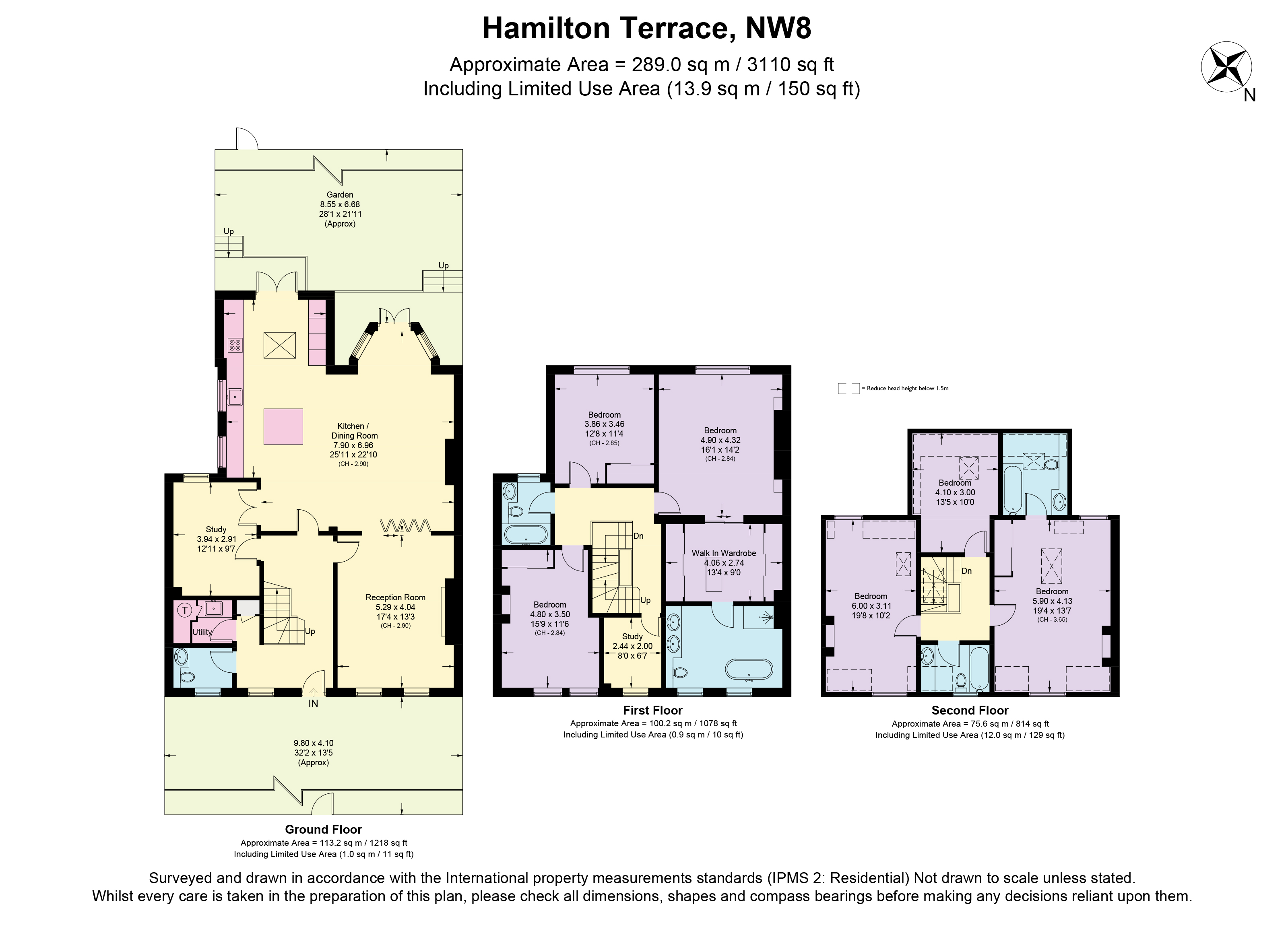 1, Hamilton Terrace, London floorplan