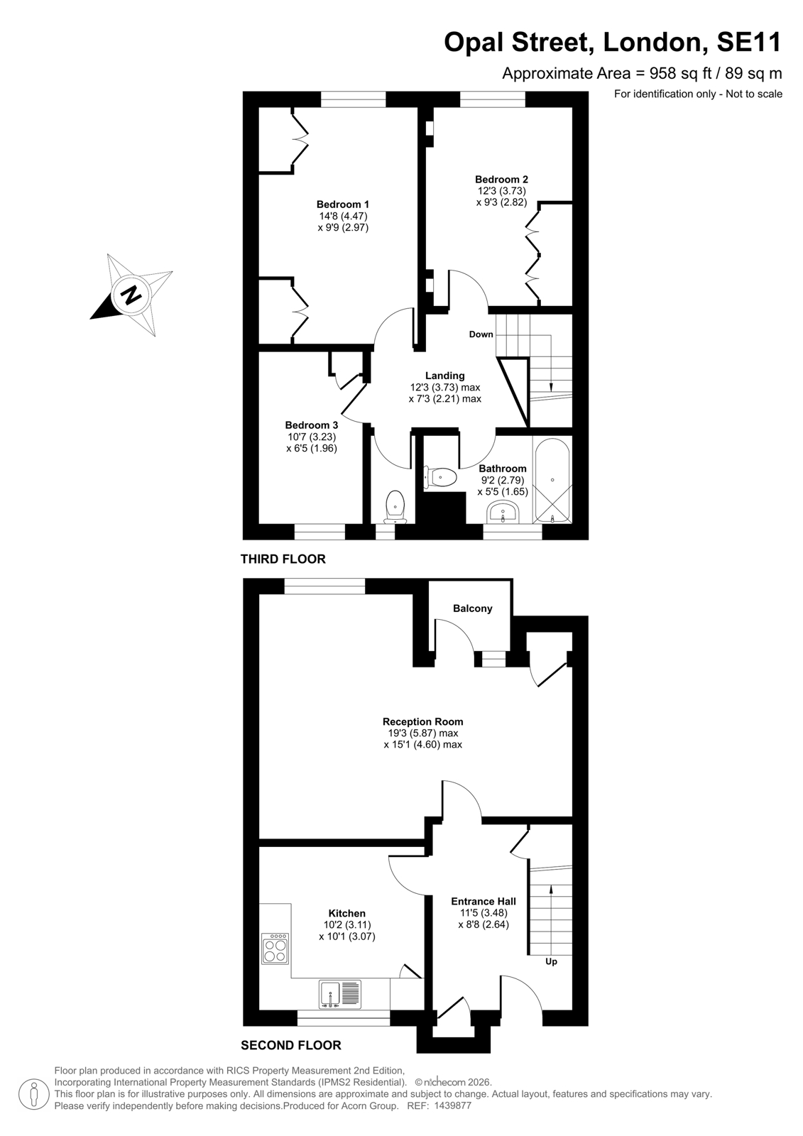 Flat 23, Falstaff Court,, Opal Street, London floorplan