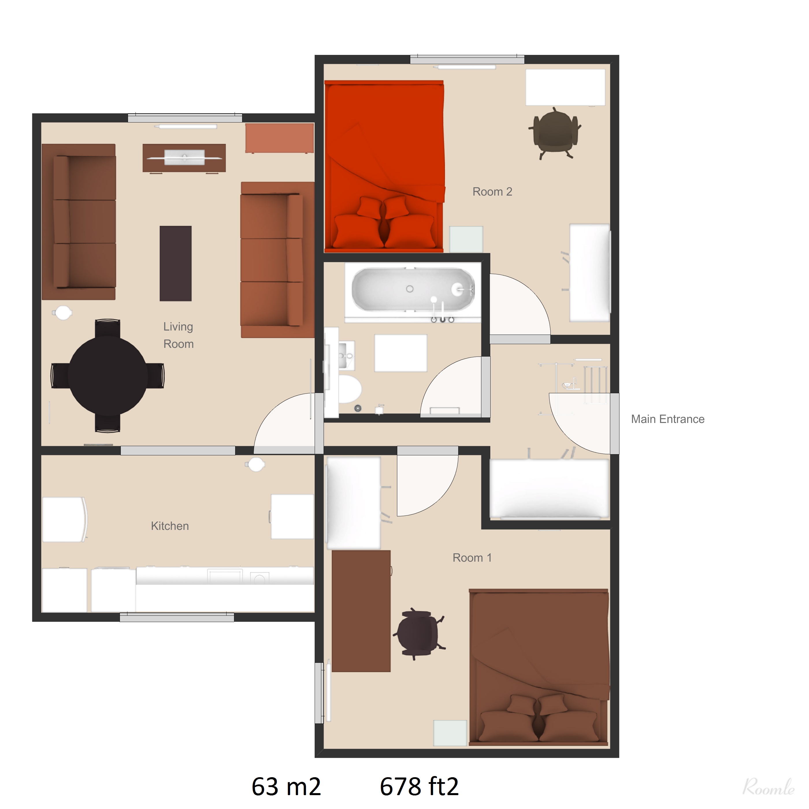 2 Bedrooms Flat to rent in Deeside Road, London SW17