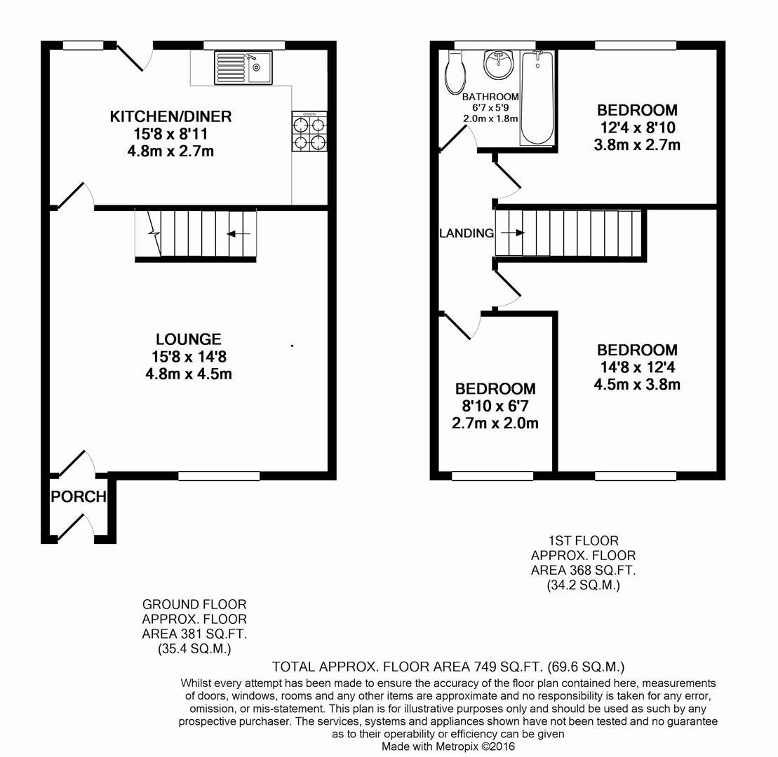 60, Heald Street, Castleford floorplan
