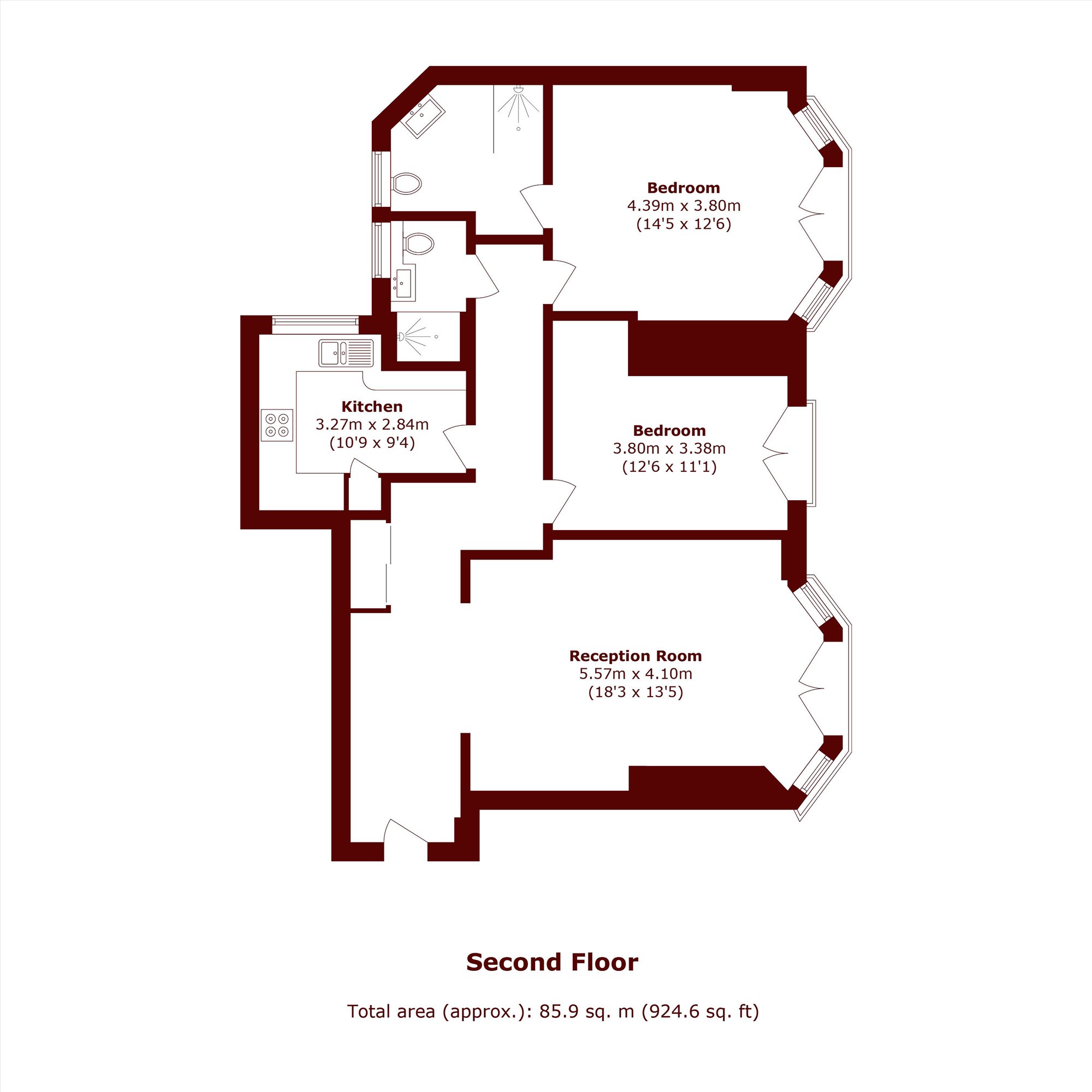 32, Montagu Mansions, London floorplan