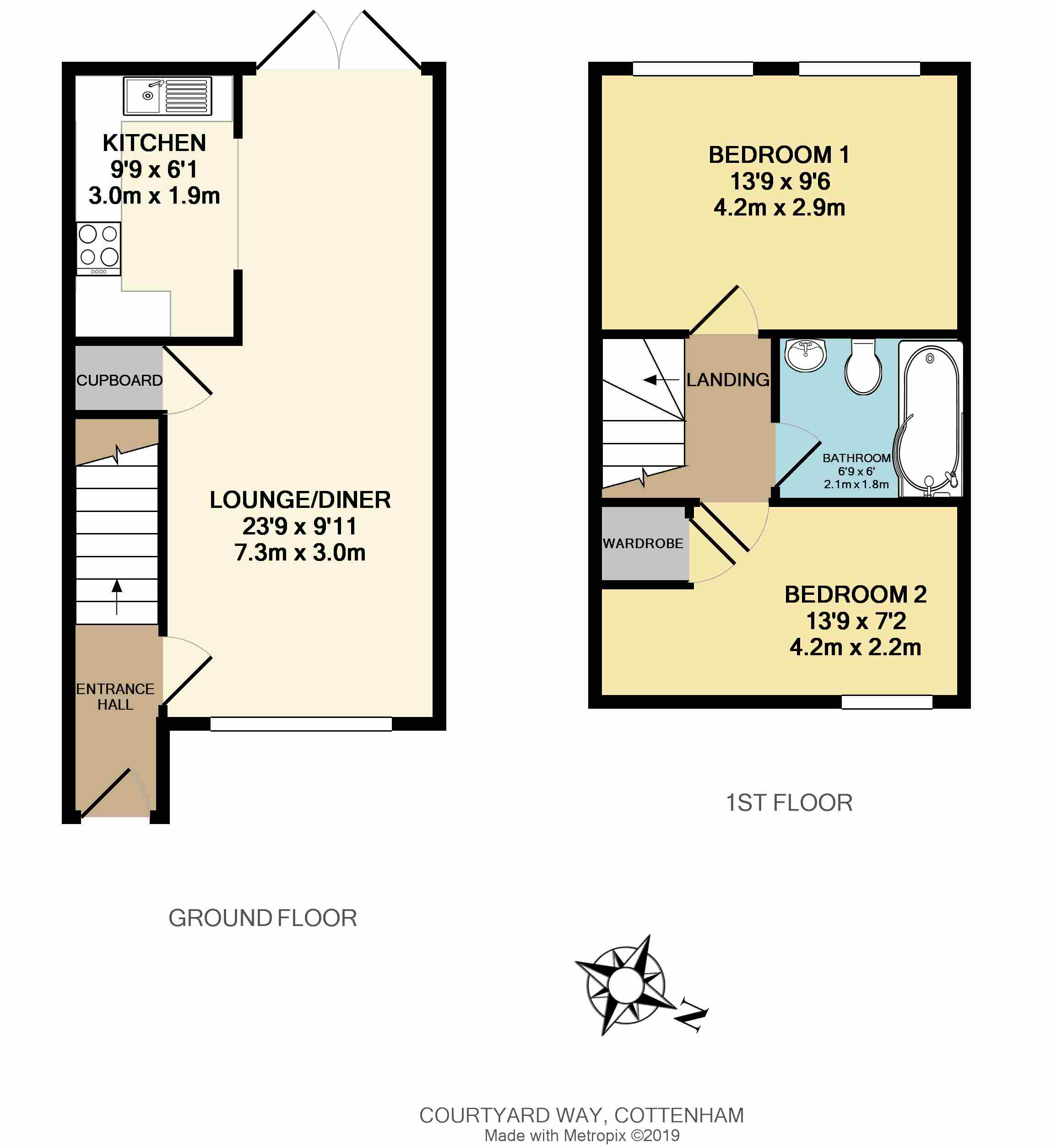 5, Courtyard Way, Cambridge floorplan
