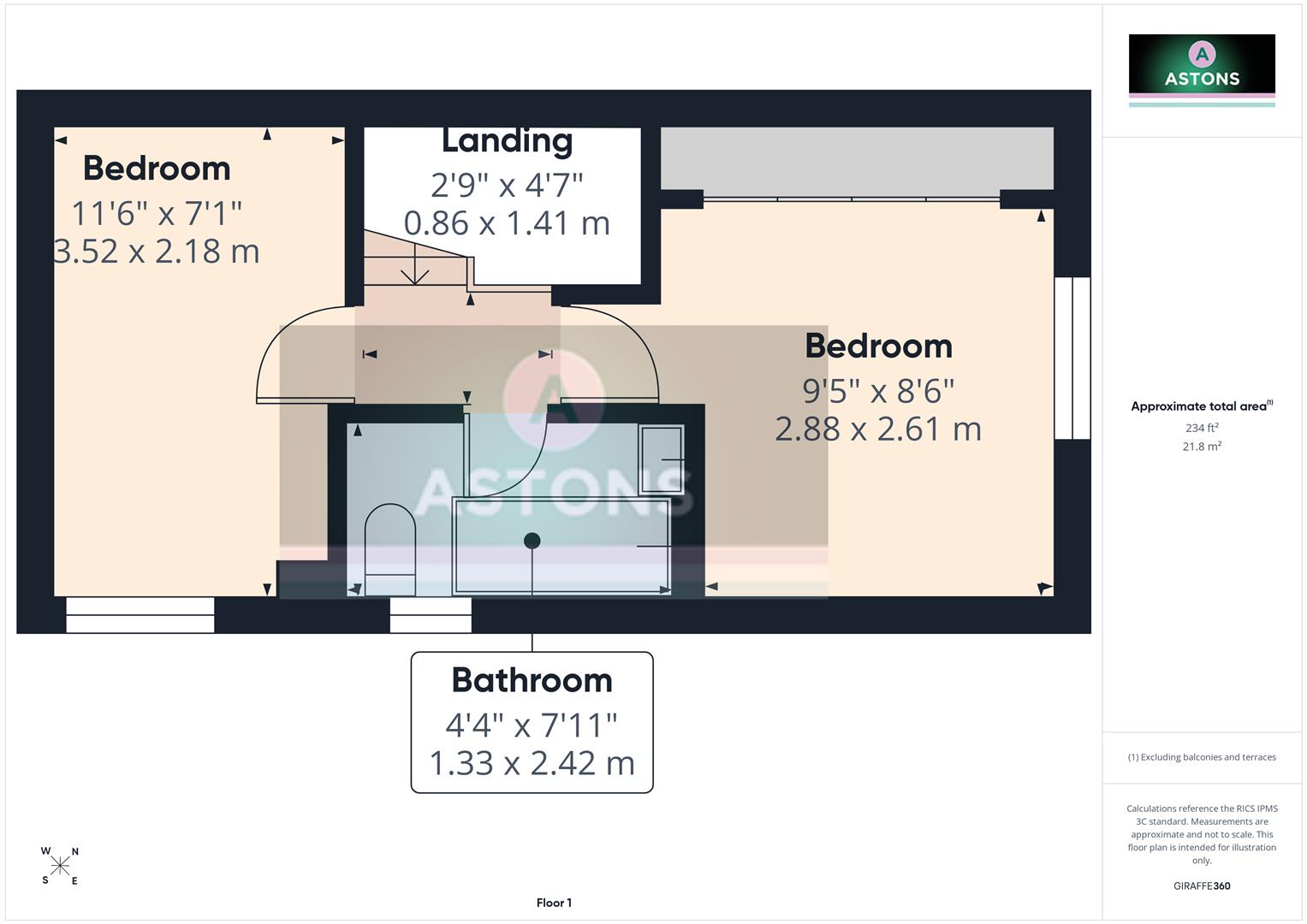 3, Dakin Close, Crawley floorplan